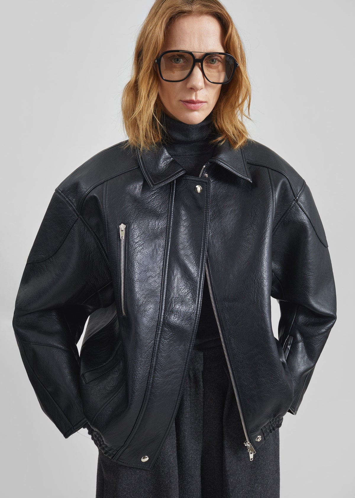 Enora Faux Leather Jacket - Black β view 1 of 9