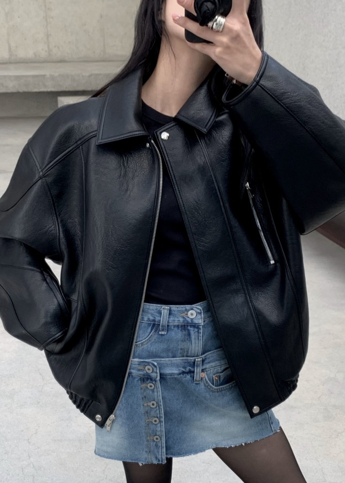 Enora Faux Leather Jacket - Black β view 3 of 9