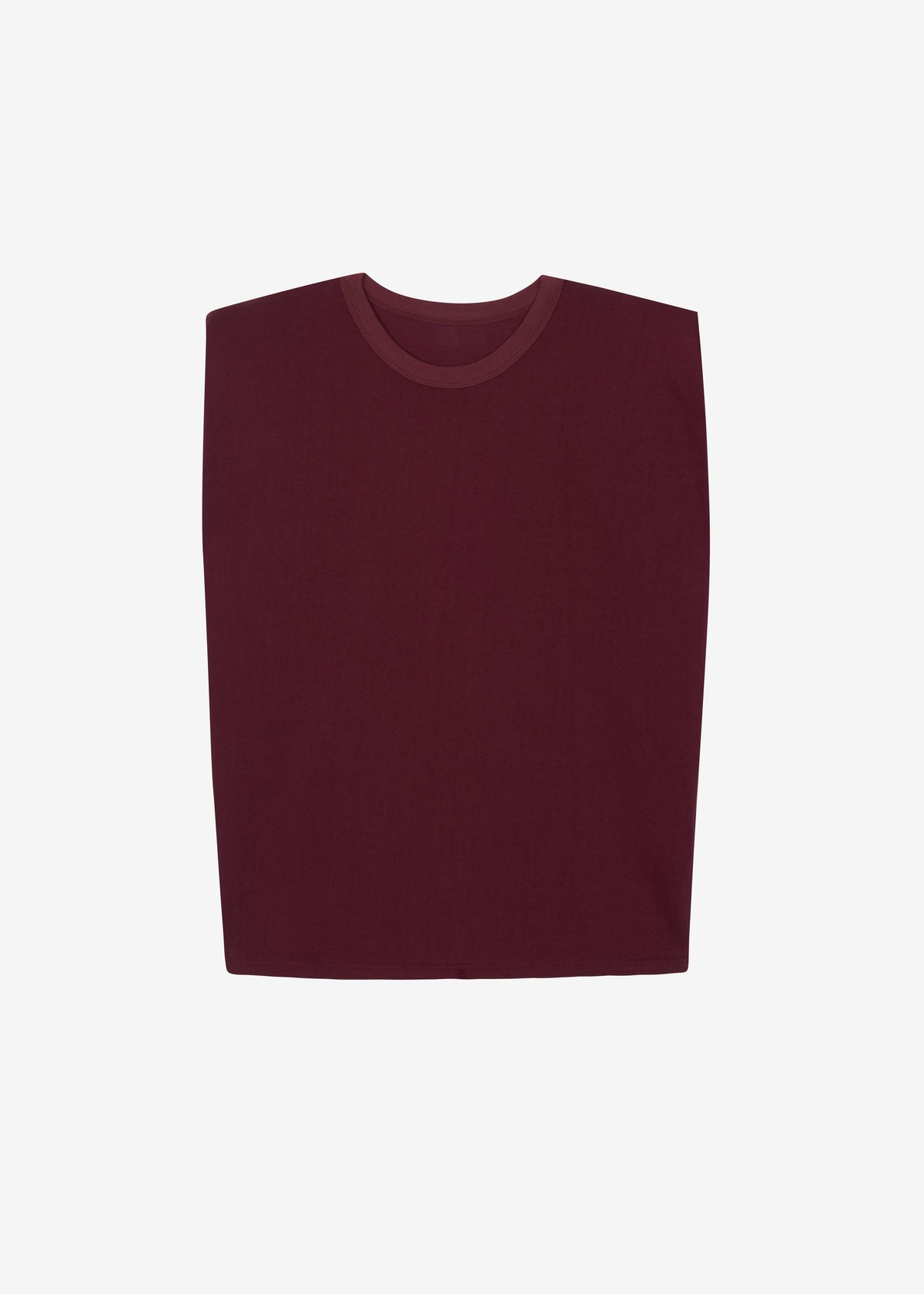 Eva Padded Shoulder Muscle T-Shirt - Burgundy β view 5 of 5