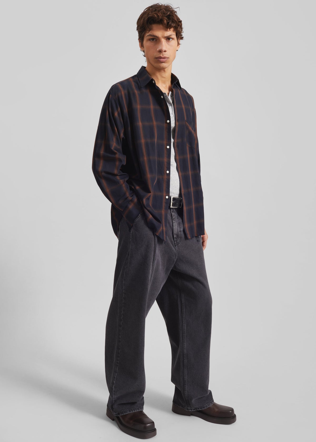 Evald Shirt - Navy Plaid β view 6 of 8