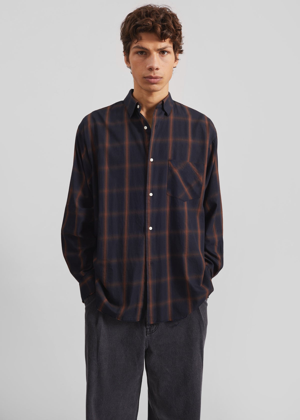 Evald Shirt - Navy Plaid β view 5 of 8