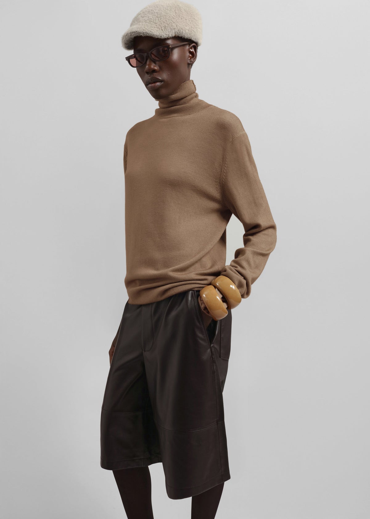 Eve Thin Turtleneck Sweater - Camel β view 2 of 6