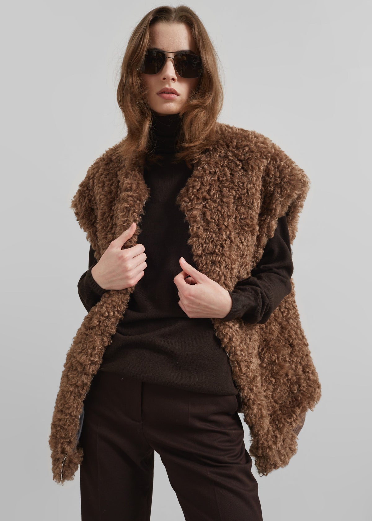 Eve Thin Turtleneck Sweater - Dark Brown β view 8 of 10