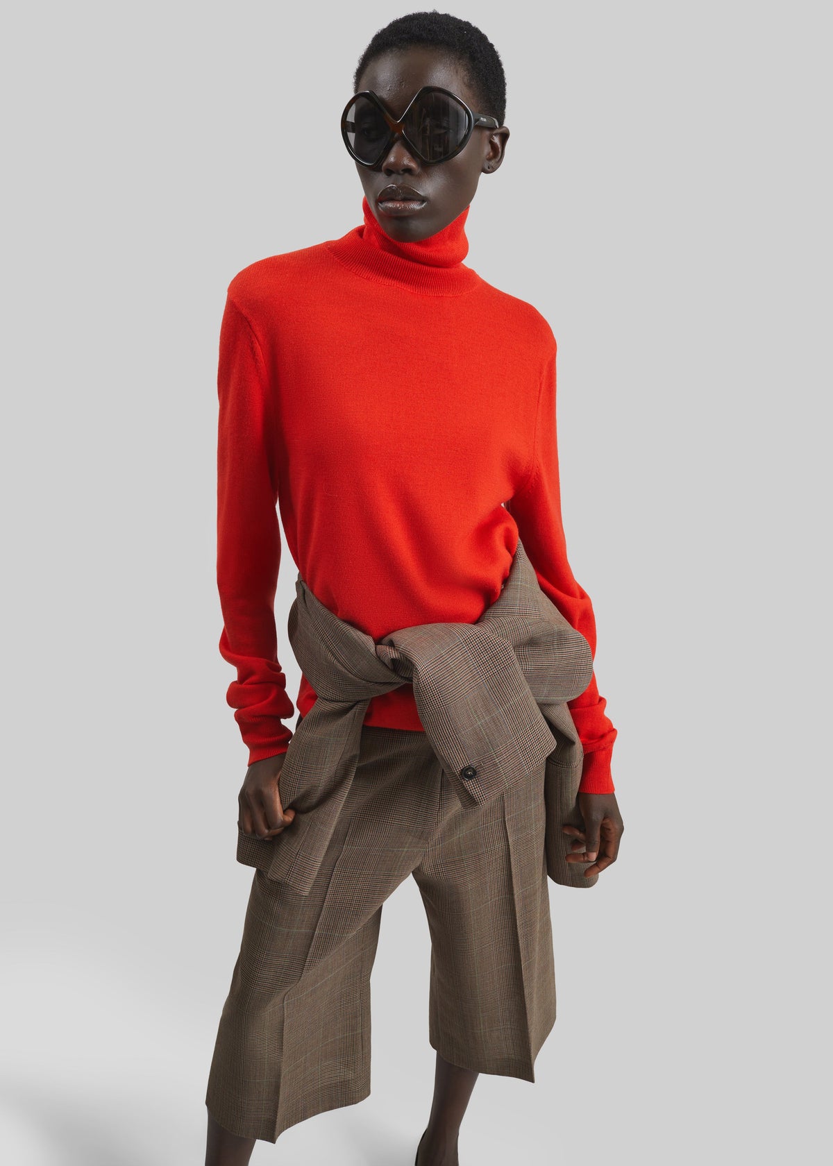 Eve Thin Turtleneck Sweater - Red β view 1 of 7