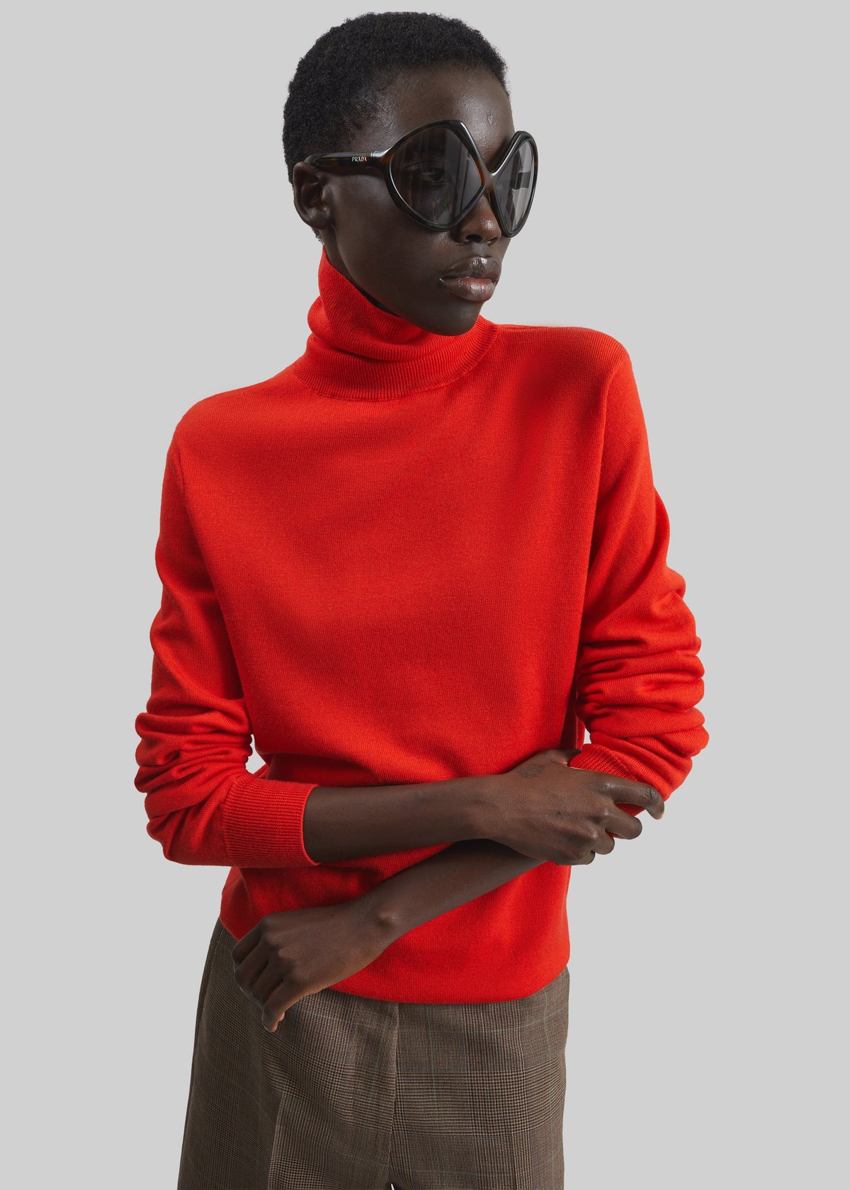 Eve Thin Turtleneck Sweater - Red β view 3 of 7