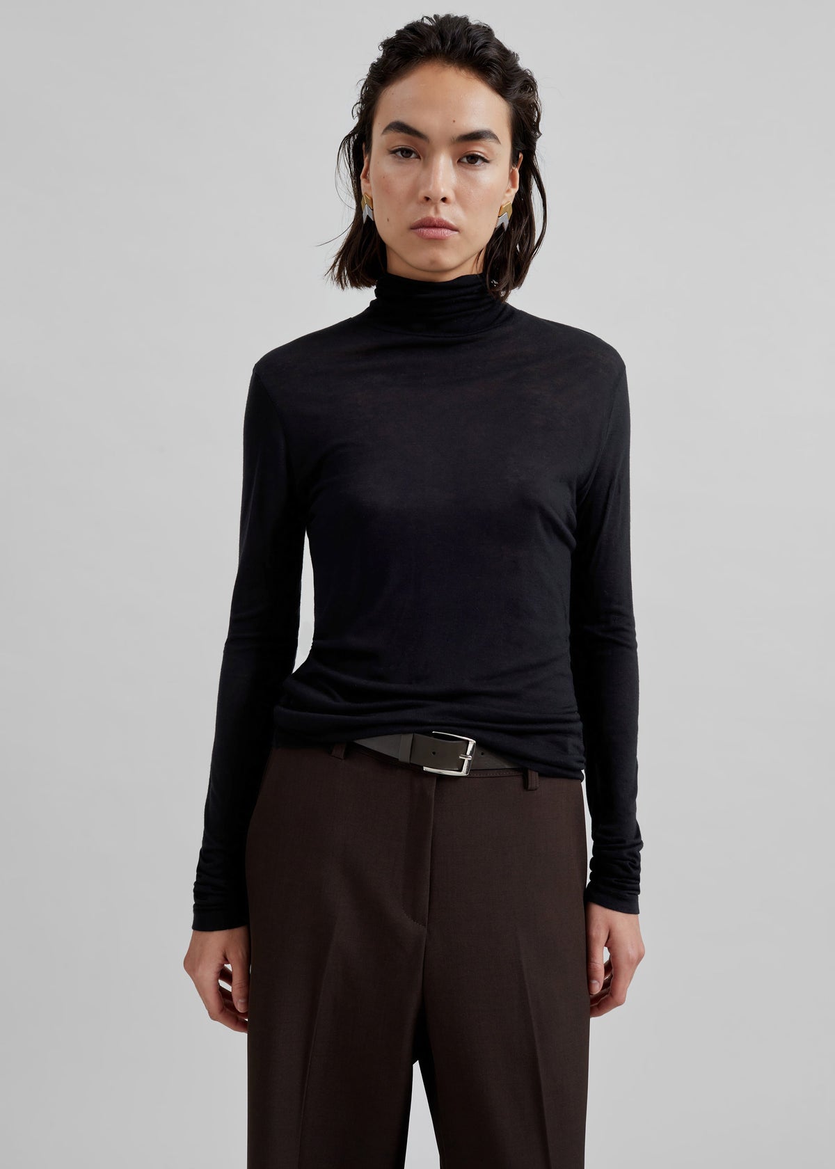 Evren Sheer Turtleneck - Black β view 4 of 7