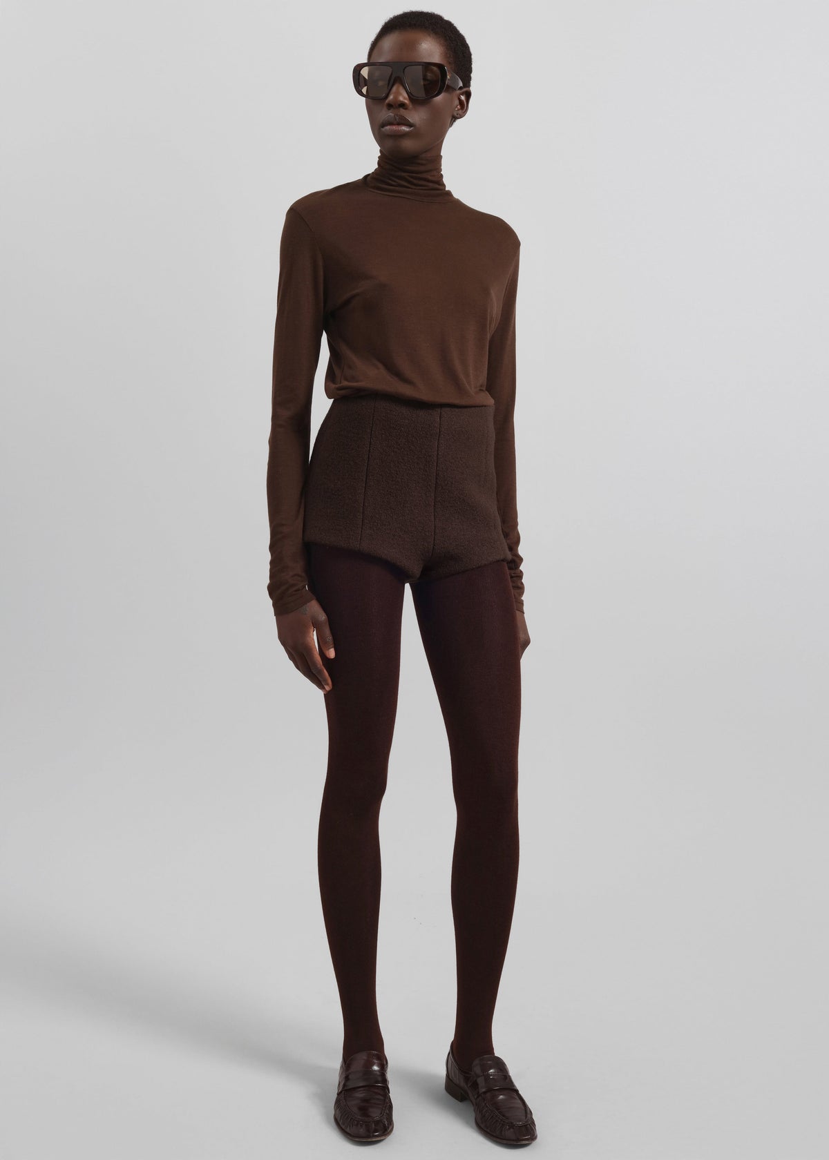 Evren Sheer Turtleneck - Brown β view 3 of 7