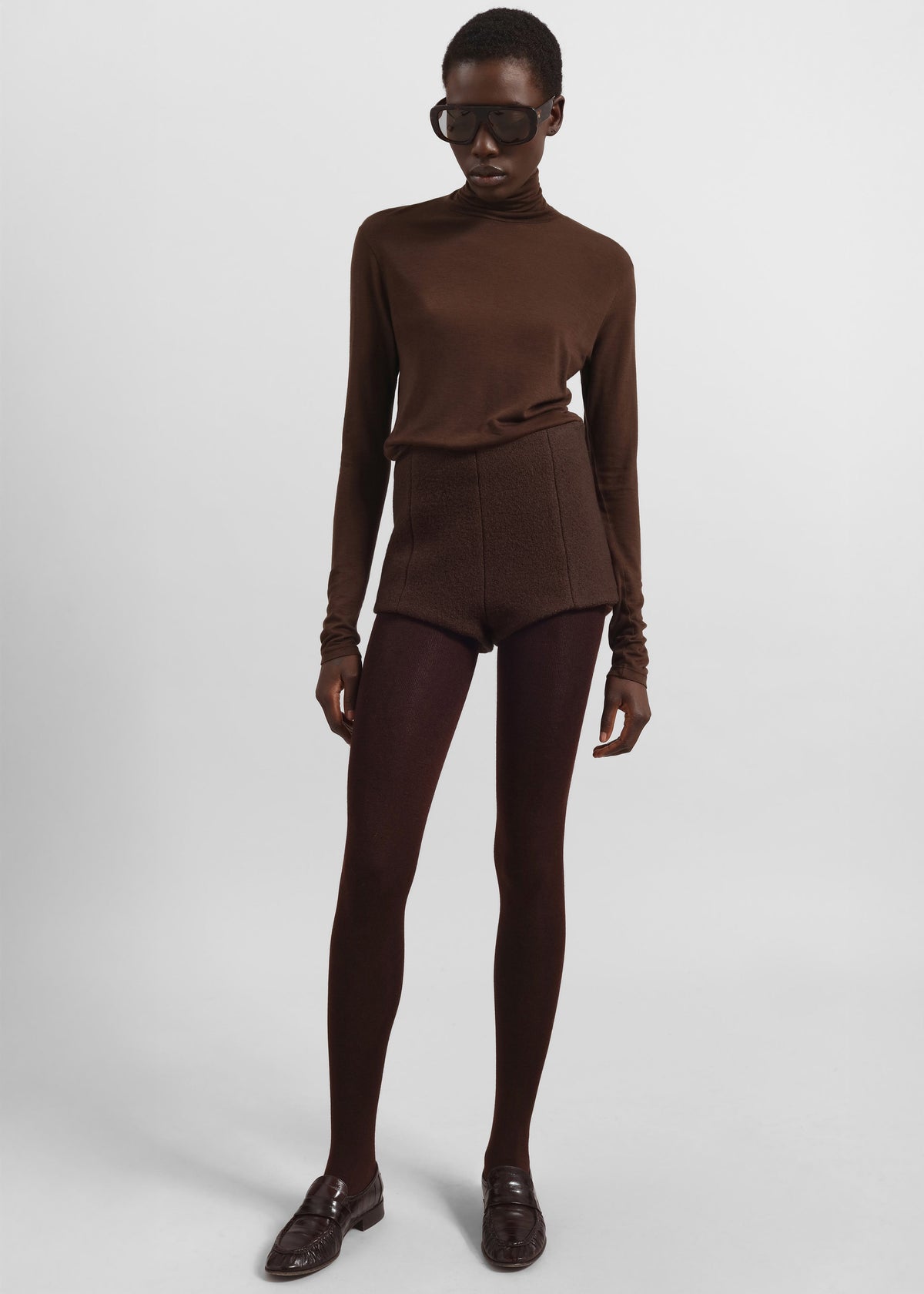 Evren Sheer Turtleneck - Brown β view 5 of 7