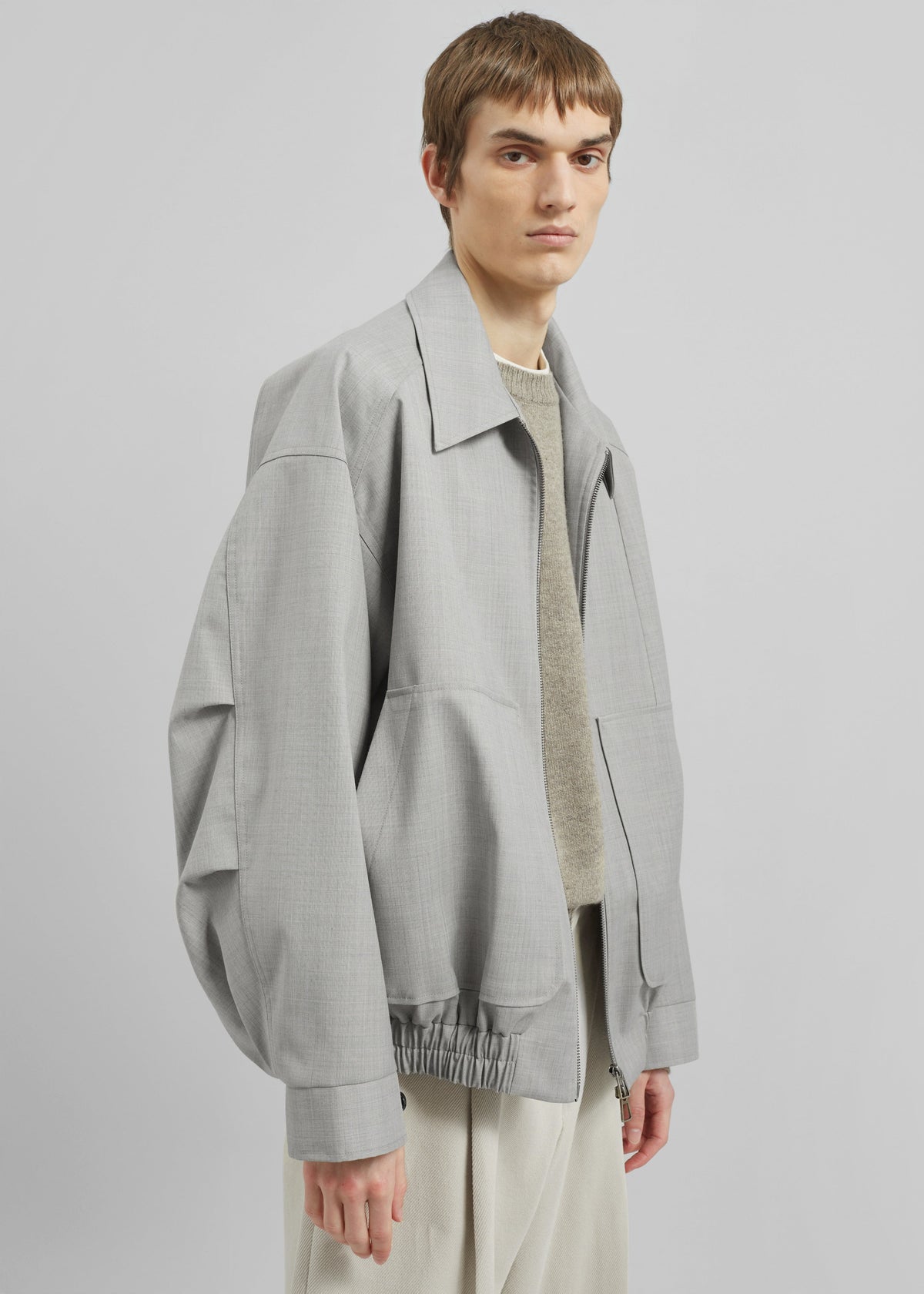 Felix Textured Jacket - Greige Melange β view 8 of 10