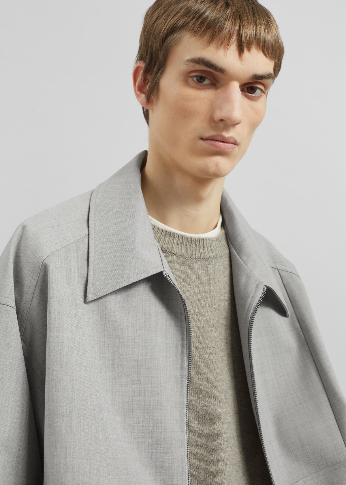 Felix Textured Jacket - Greige Melange β view 3 of 10