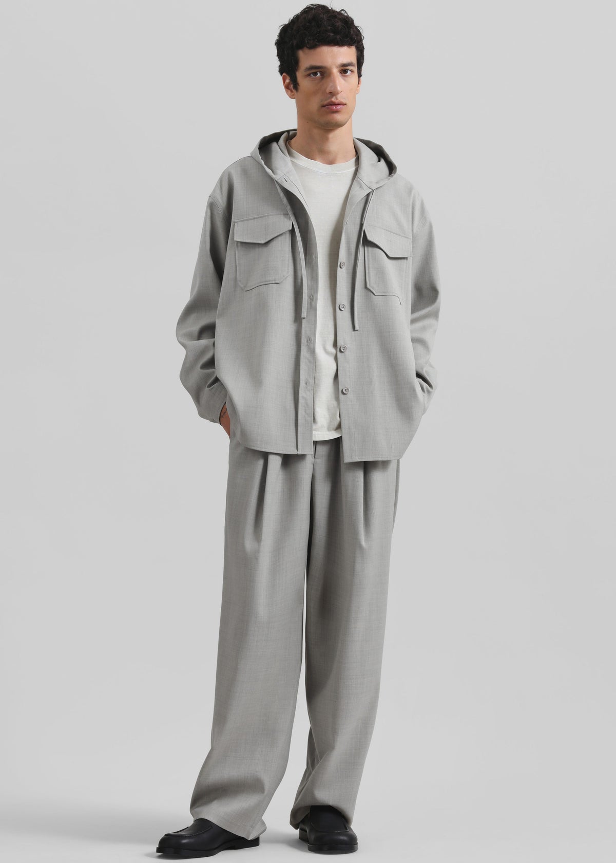 Felix Textured Trousers - Greige Melange β view 2 of 9