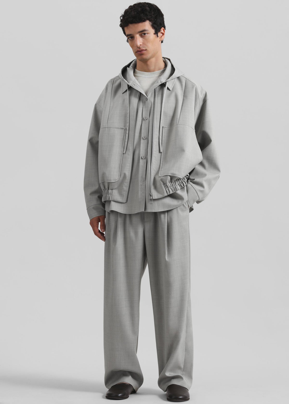 Felix Textured Trousers - Greige Melange β view 6 of 9