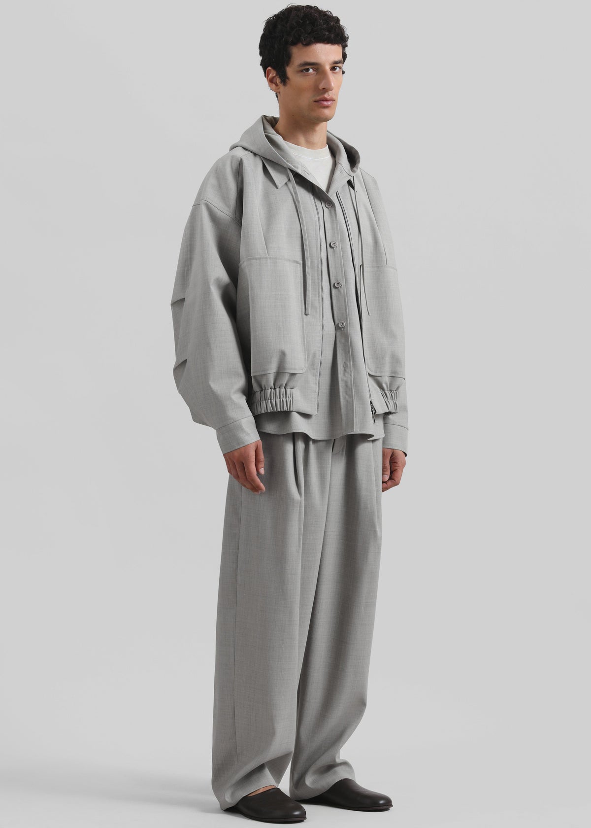 Felix Textured Trousers - Greige Melange β view 7 of 9