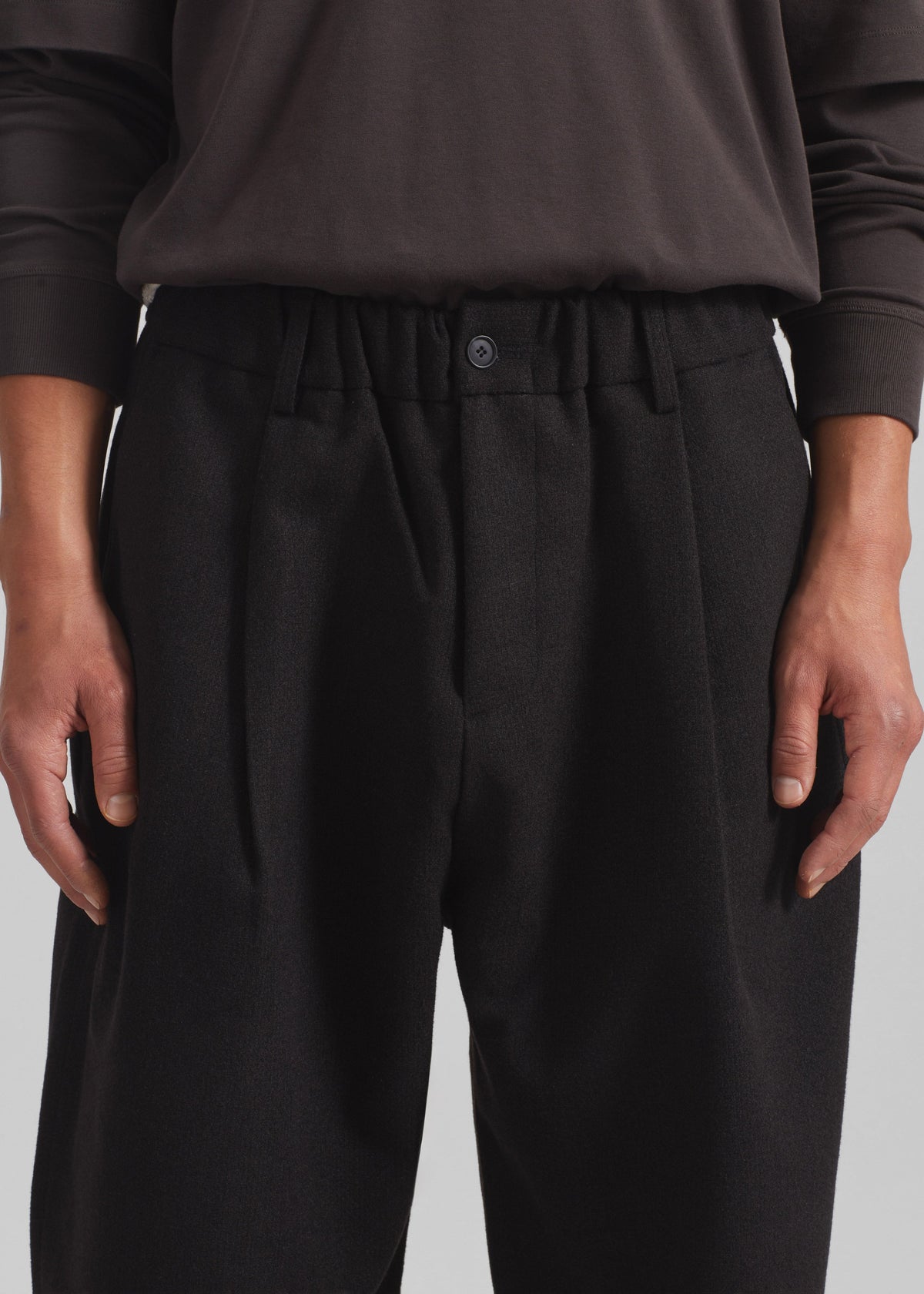 Felix Wool Blend Trousers - Black β view 2 of 9