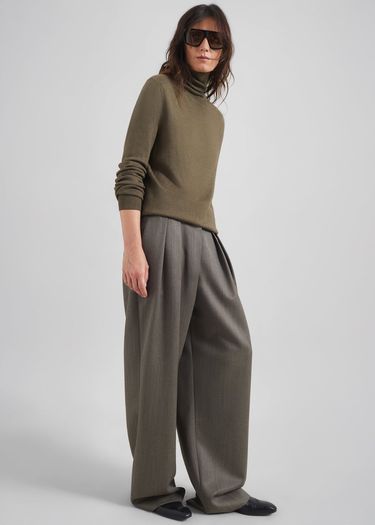 Finn Wool Elastic Pants - Beige Melange β view 3 of 8