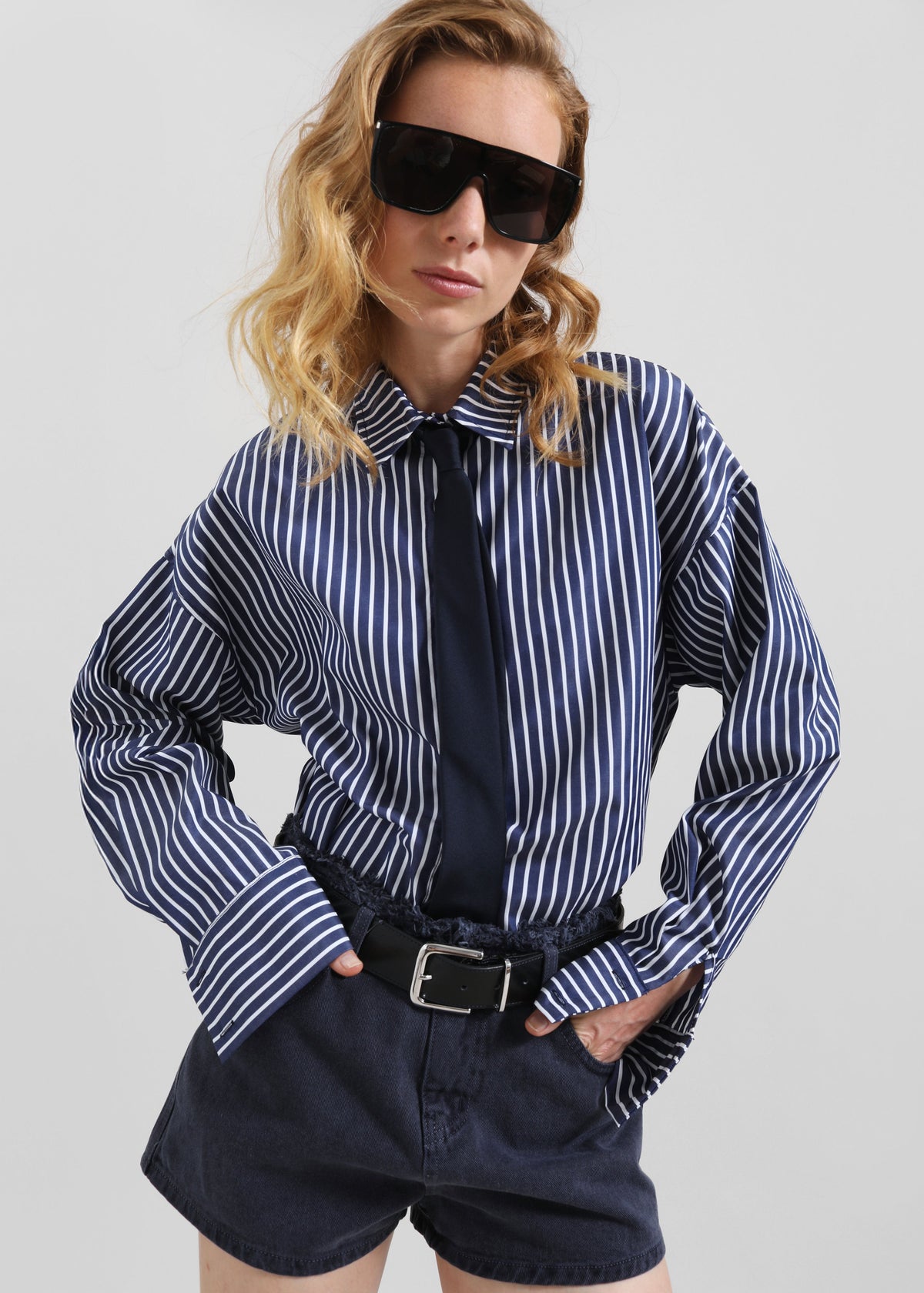 Forli Shirt - Navy/White Stripe β view 3 of 11