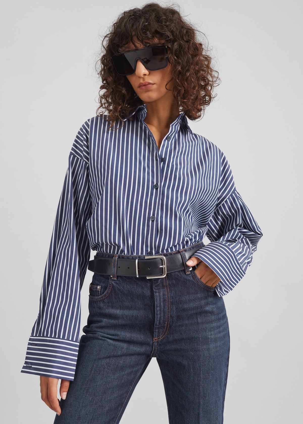 Forli Shirt - Navy/White Stripe β view 9 of 11