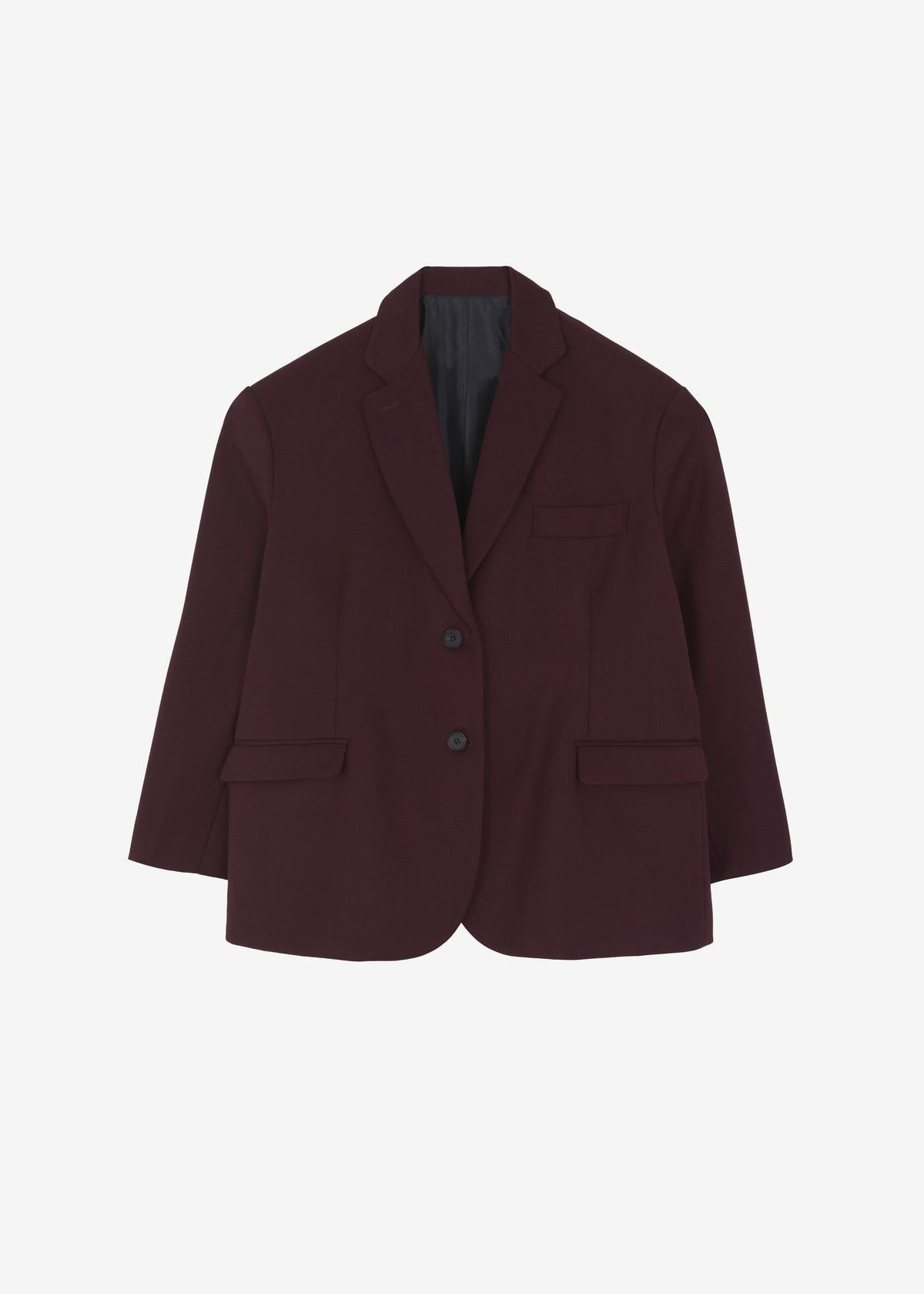 Nickishop Oversized Boyfriend Blazer - Burgundy β view 6 of 6