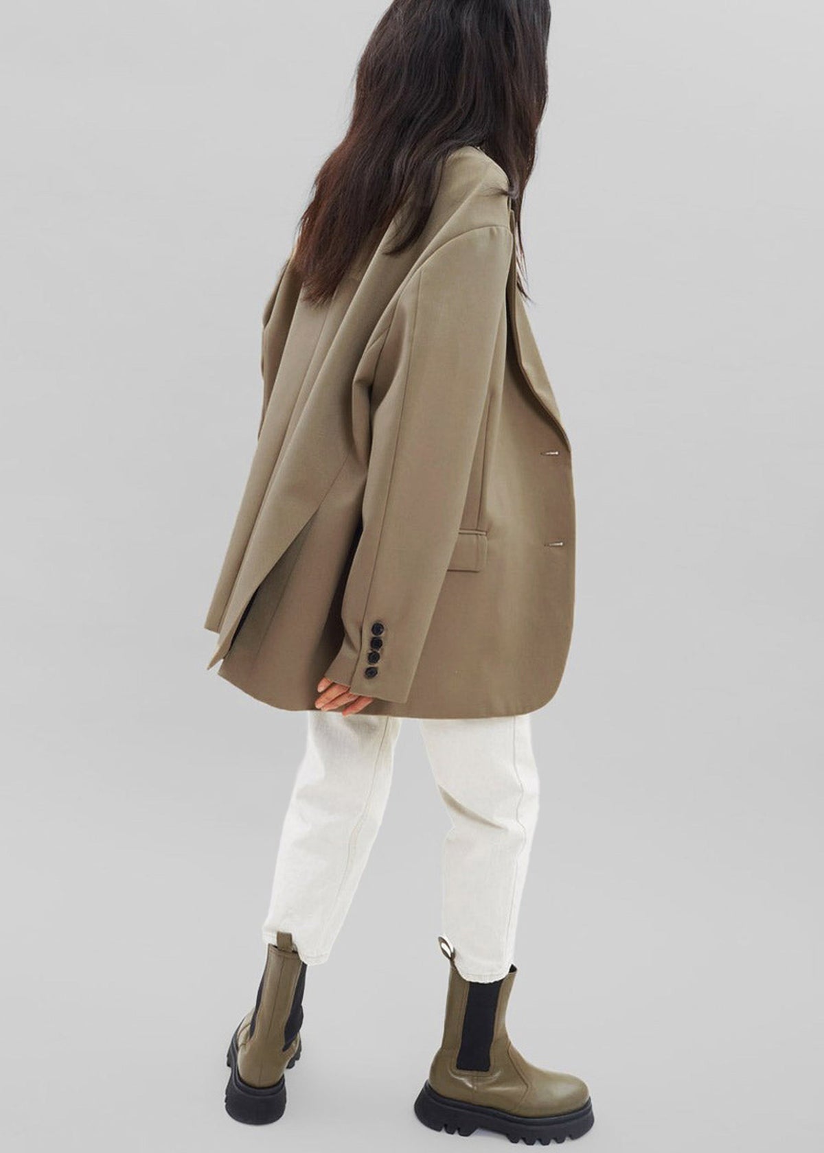 Nickishop Oversized Boyfriend Blazer - Desert Taupe β view 5 of 9