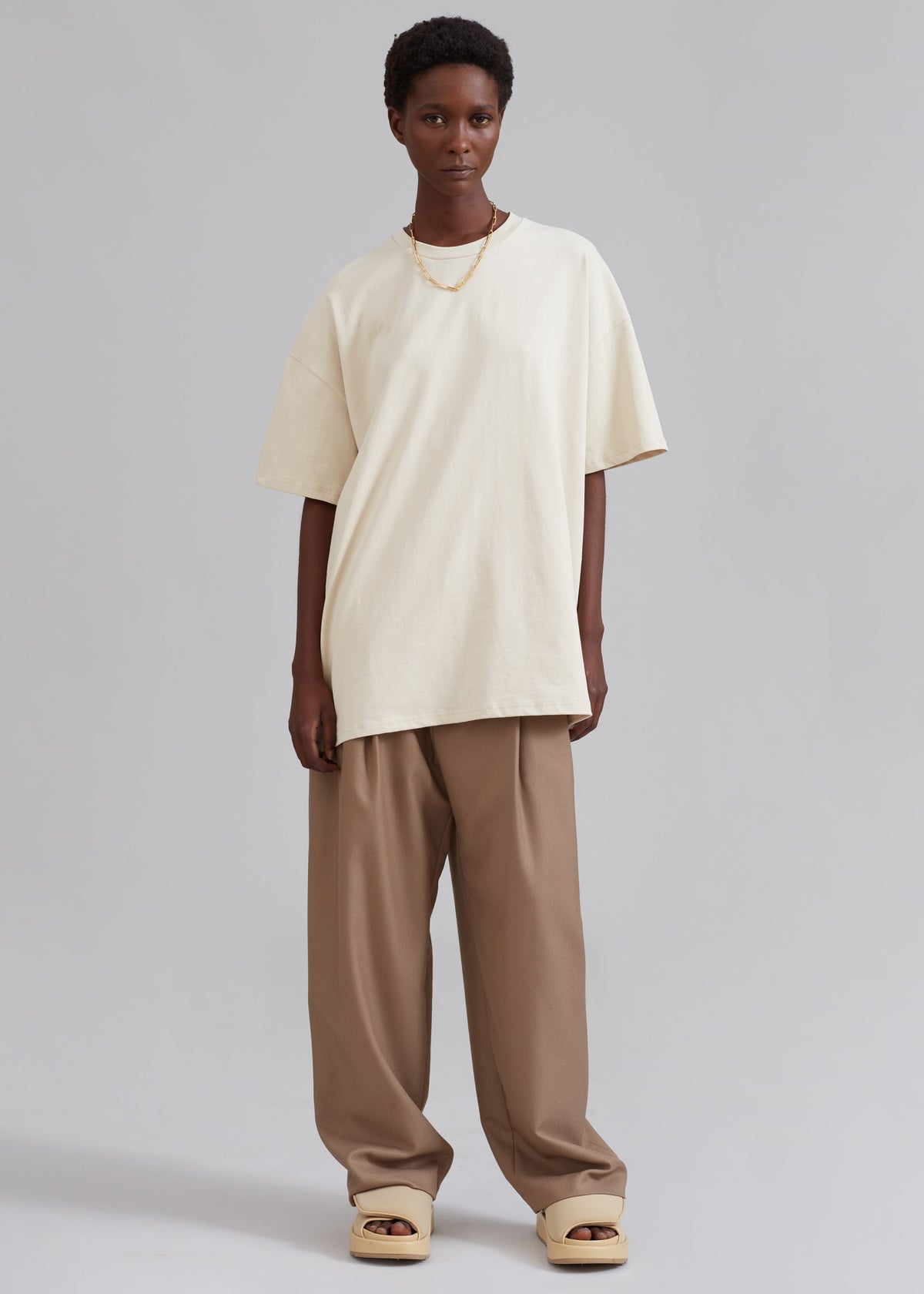 Faro Boxy Tee - Beige β view 2 of 5
