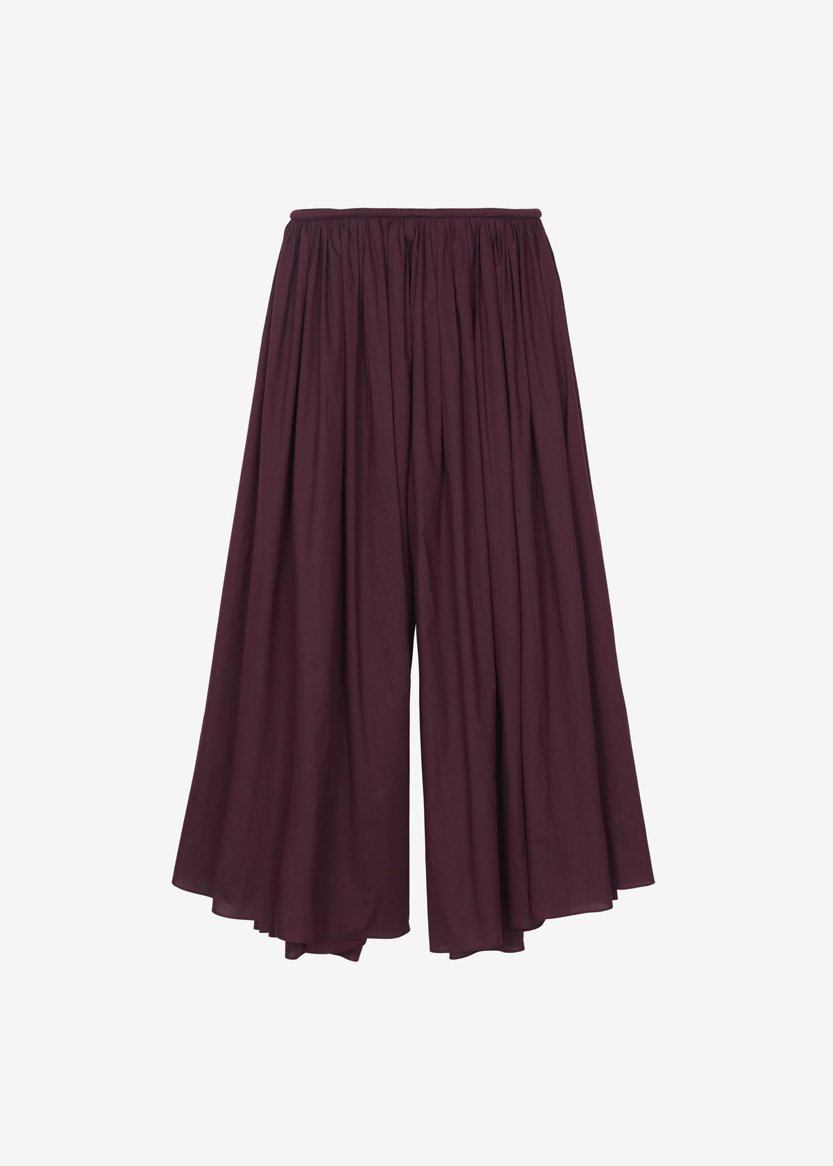 Gaeta Wide Corded Waistband Culottes - Burgundy β view 9 of 9