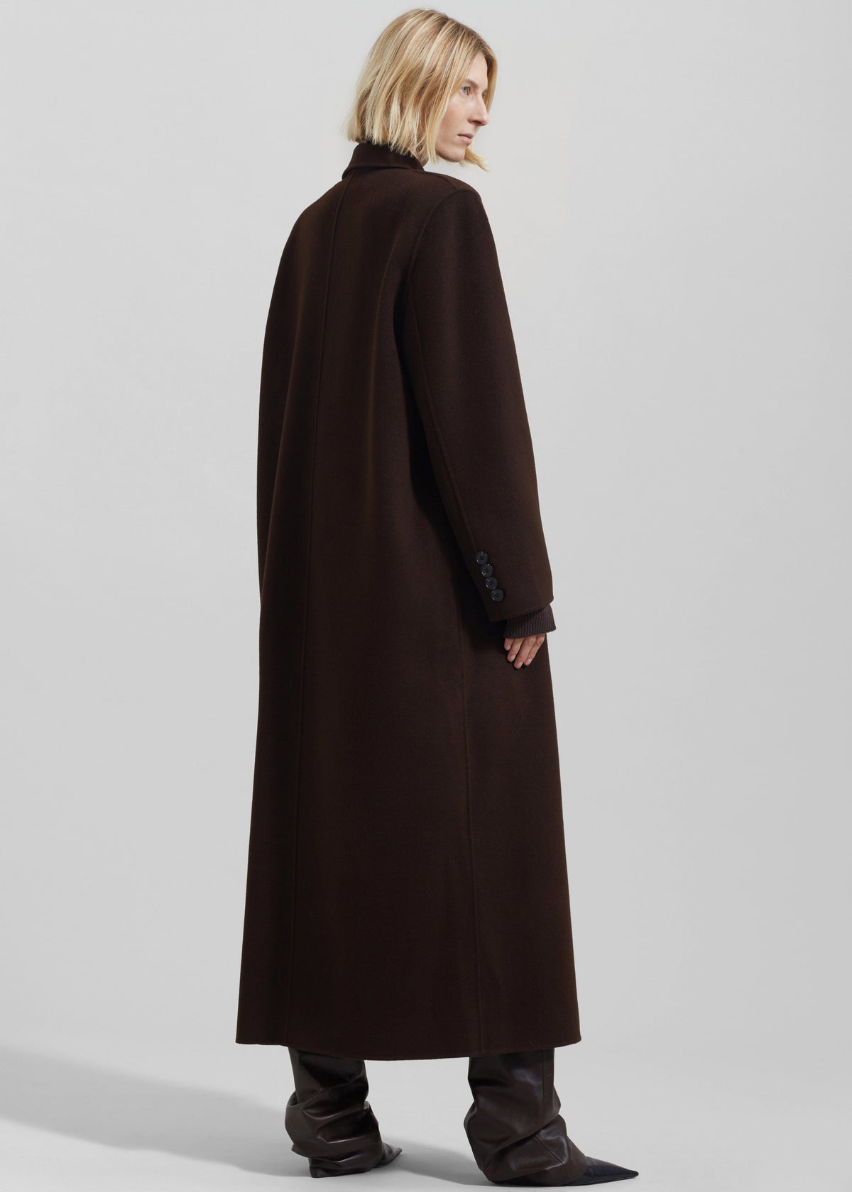 Gaia Double-Breasted Coat - Dark Brown β view 11 of 12