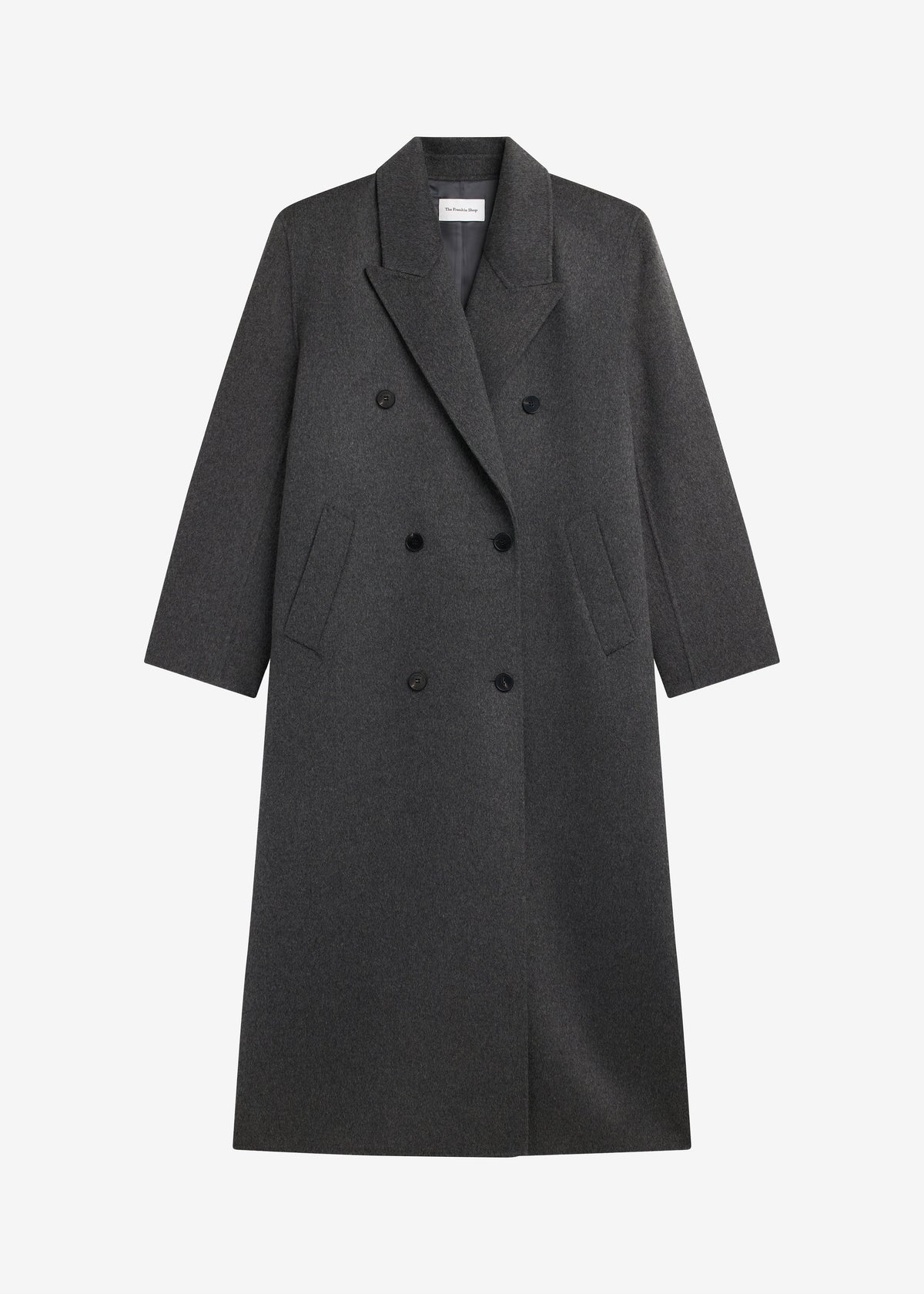 Gaia Double-Breasted Coat - Dark Grey Melange β view 8 of 8
