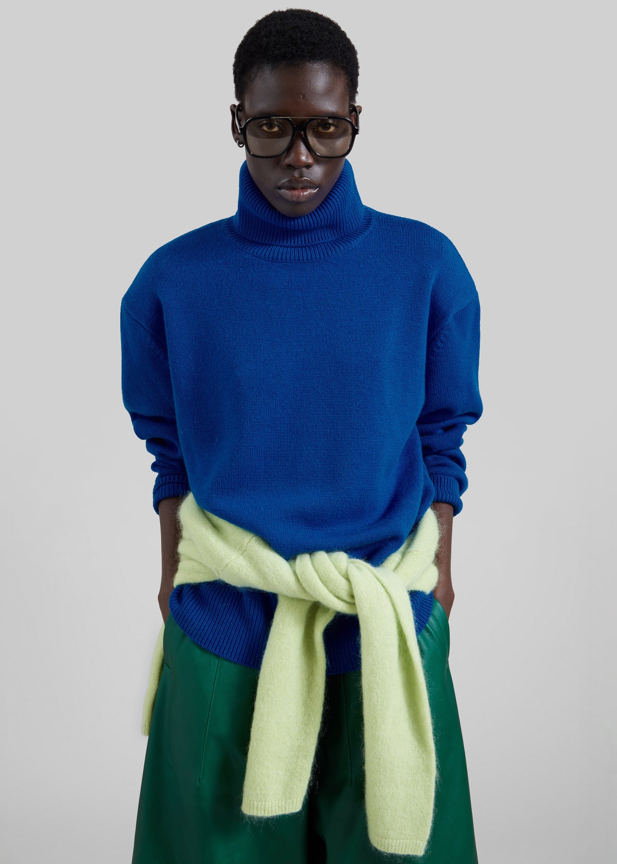 Gala Padded Knit Turtleneck - Blue β view 4 of 5