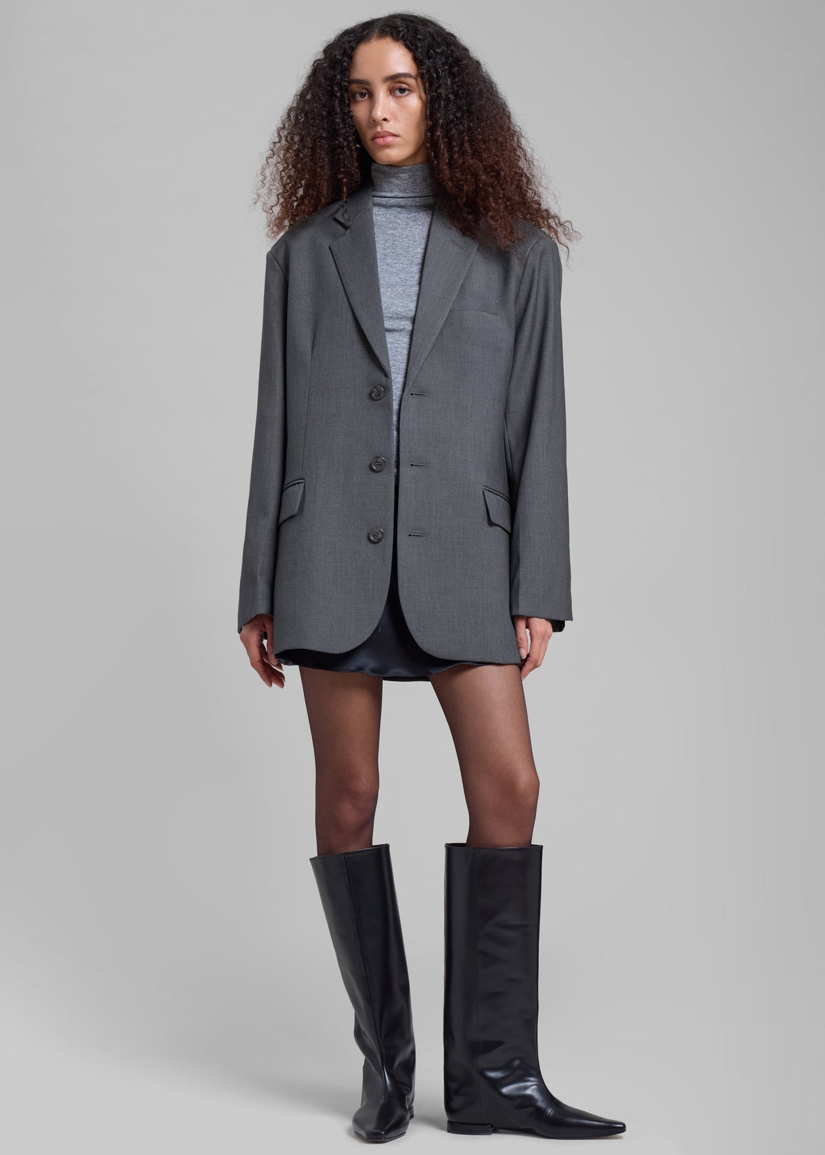Gelso Oversized Blazer - Dark Grey Melange β view 9 of 14