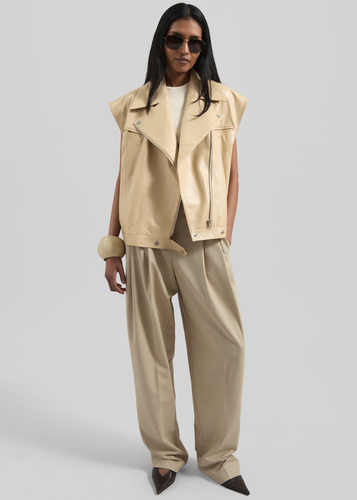 Gelso Pleated Twill Trousers - Beige β view 8 of 10