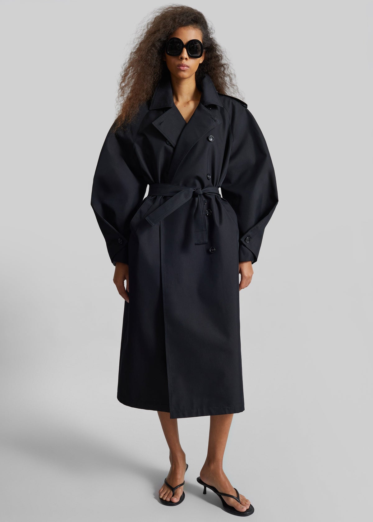 Genoa Padded Trench Coat - Black β view 1 of 9