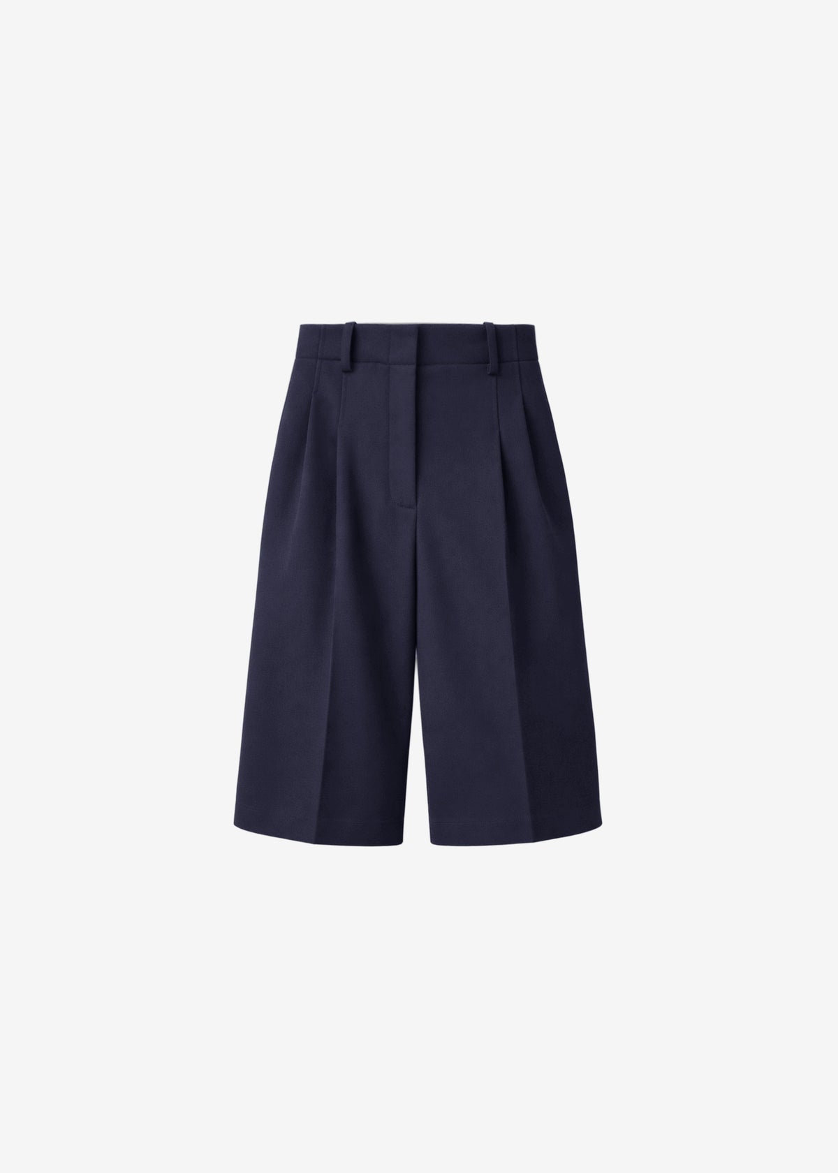 Gio Wool Pleated Bermuda Shorts - Navy β view 7 of 7