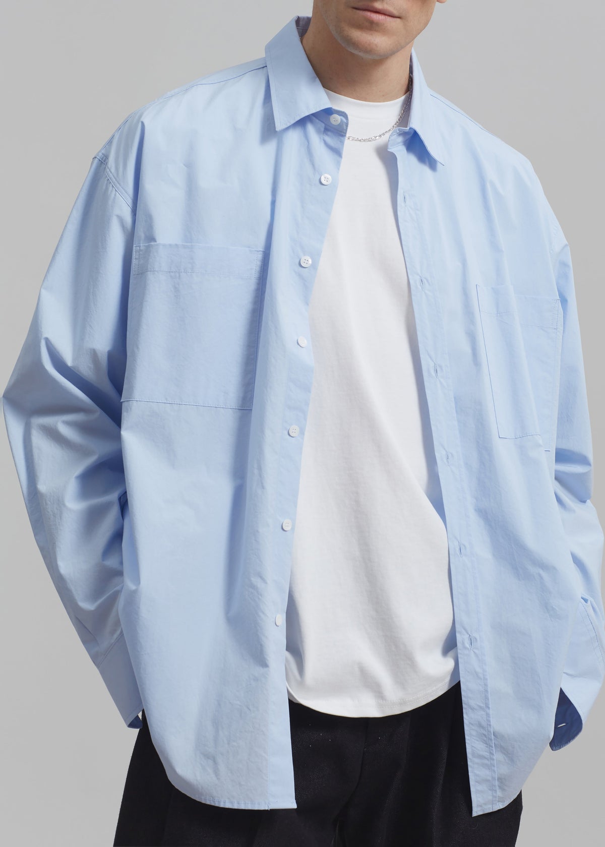 Gus Oversized Shirt - Sky β view 7 of 9