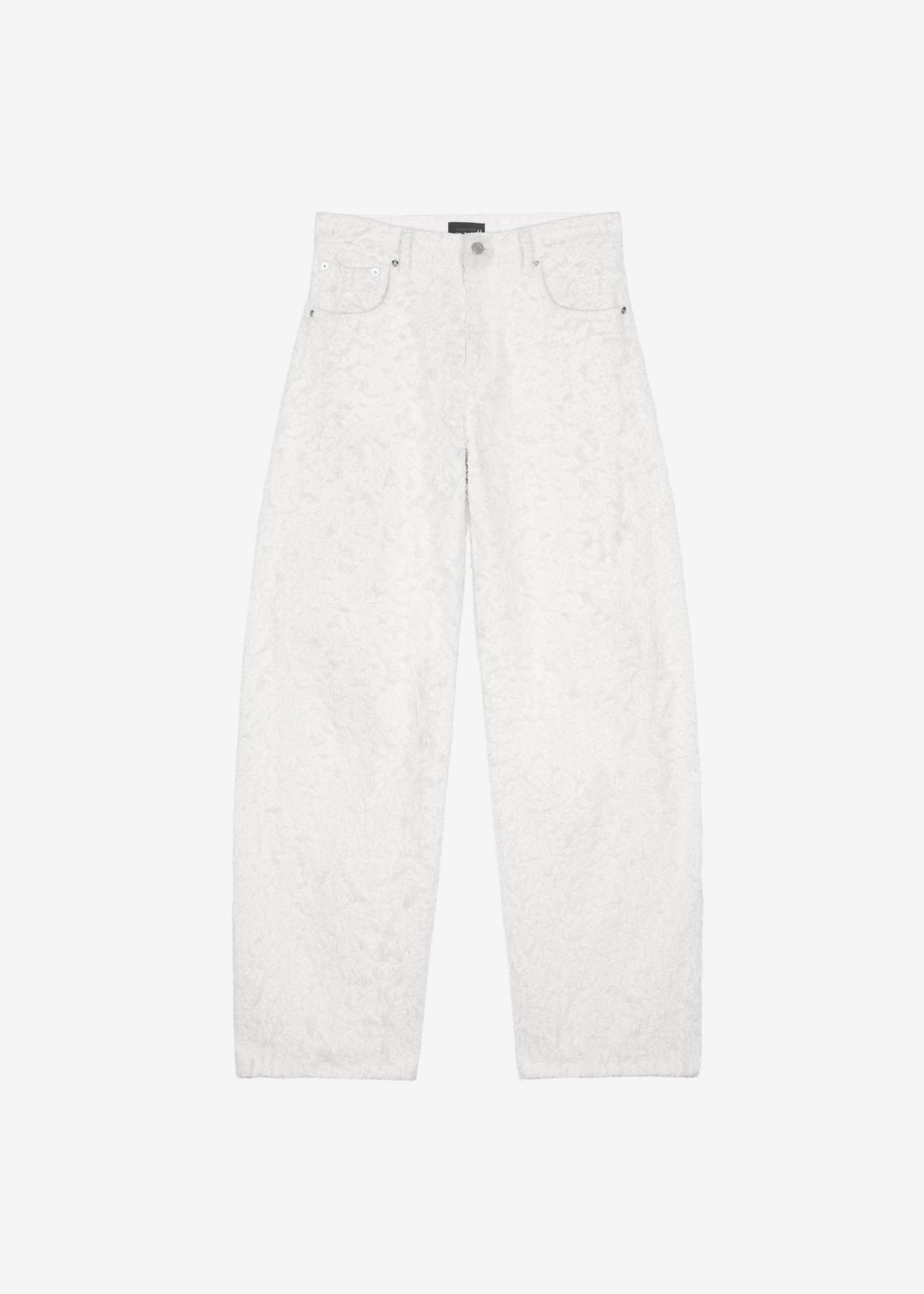 Haikure Clyde Double Fur Denim Pants - Off White β view 6 of 6