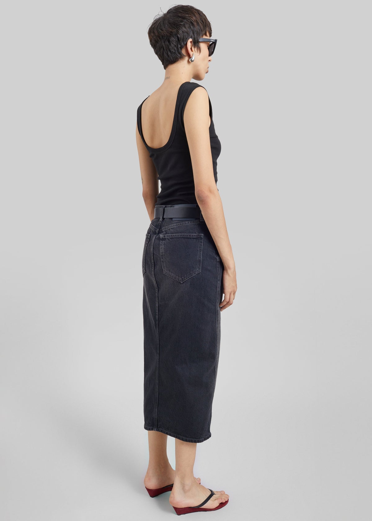 Haikure Mira Denim Skirt - Vintage Black β view 7 of 7
