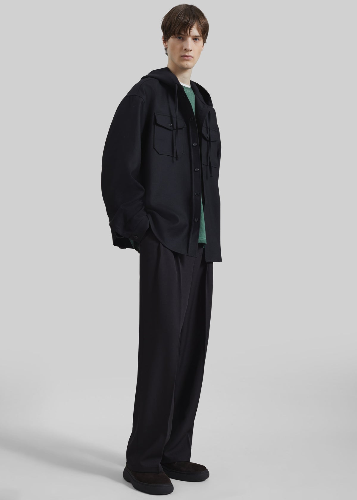 Halbert Pleated Trousers - Black β view 4 of 7