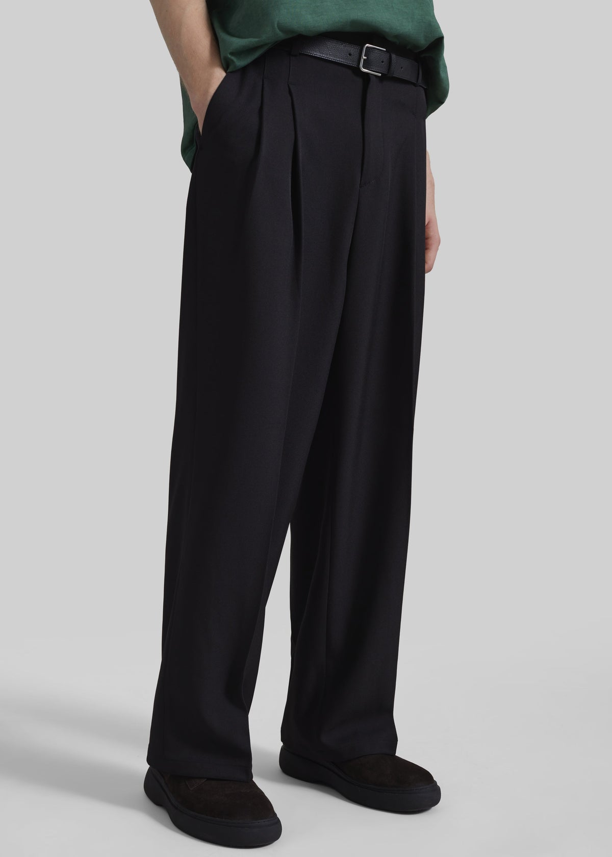 Halbert Pleated Trousers - Black β view 5 of 7