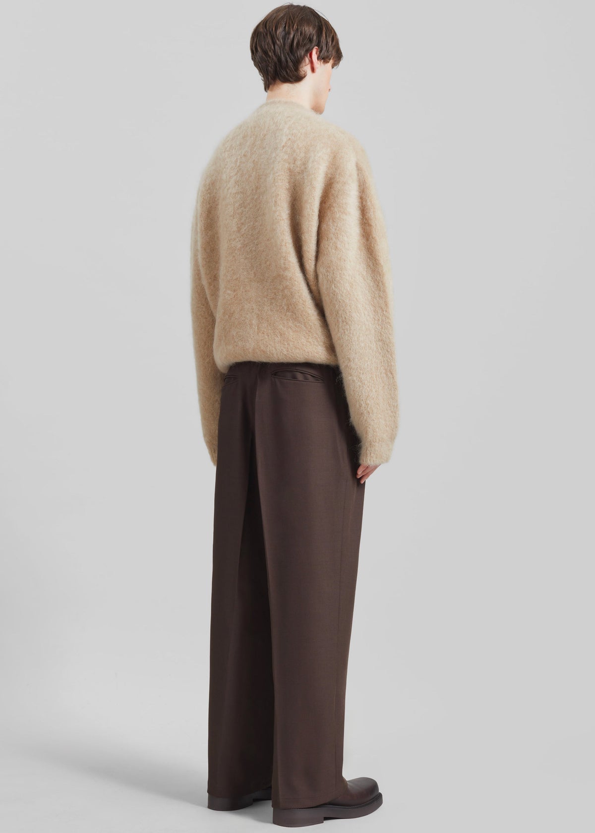 Halbert Pleated Trousers - Brown β view 6 of 7