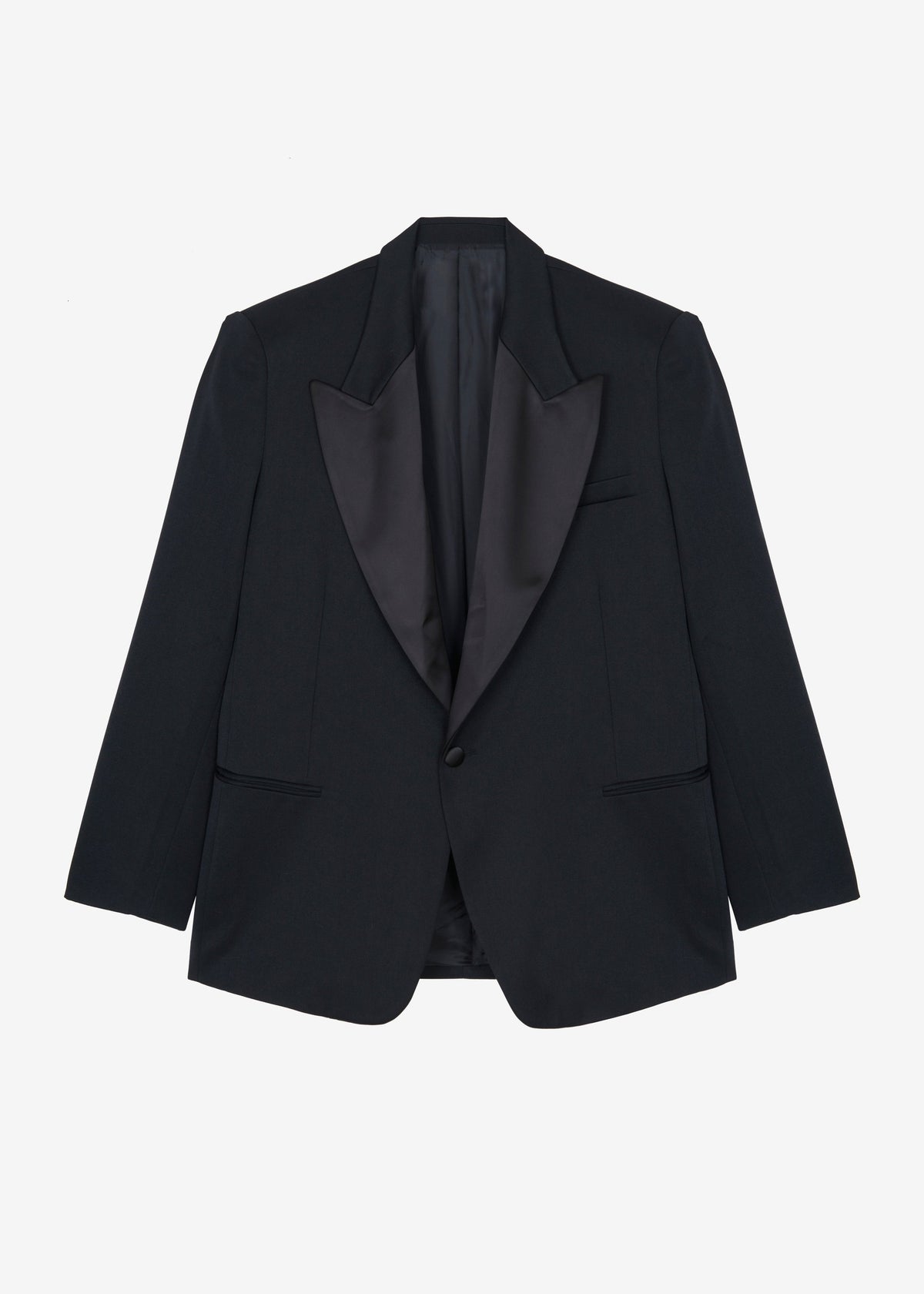 Halle Satin Collar Blazer - Black β view 11 of 11