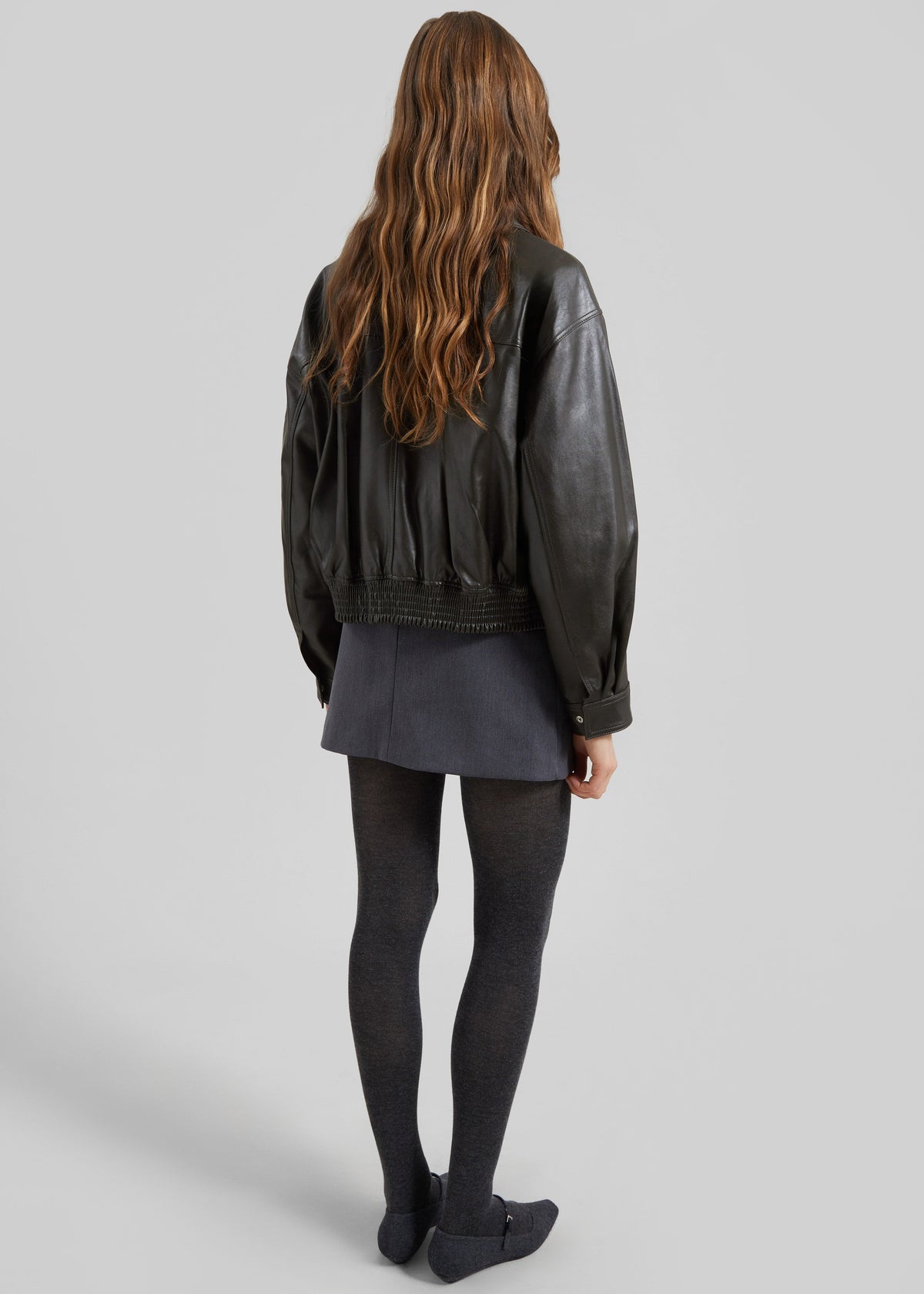 Halmstad Faux Leather Jacket - Charcoal β view 7 of 8
