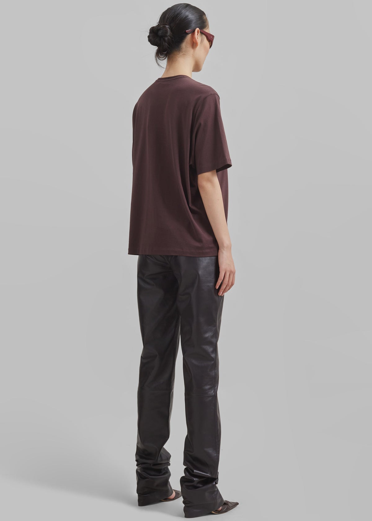 Harper Soft Organic T-Shirt - Dark Plum β view 8 of 9