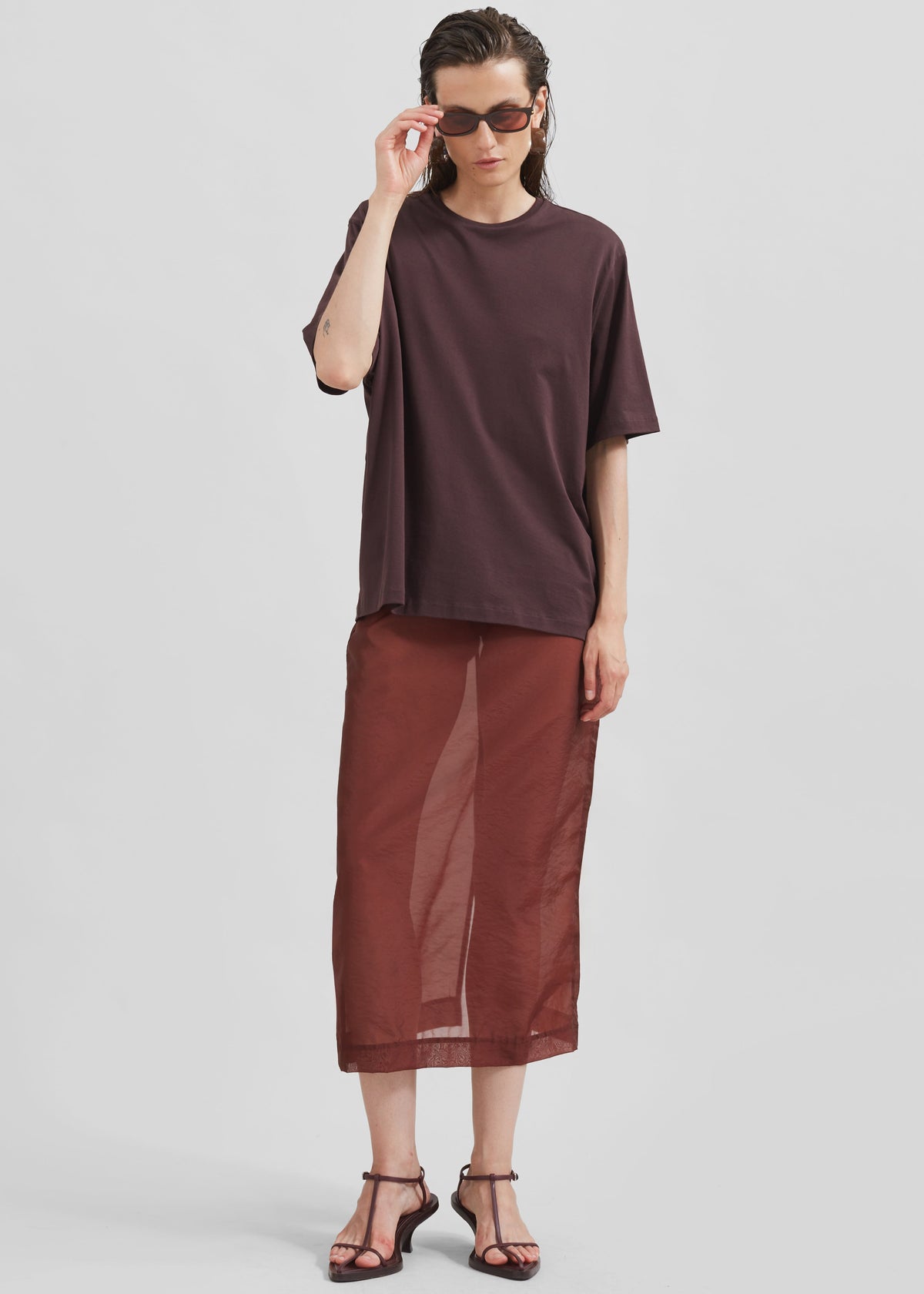 Harper Soft Organic T-Shirt - Dark Plum β view 7 of 9
