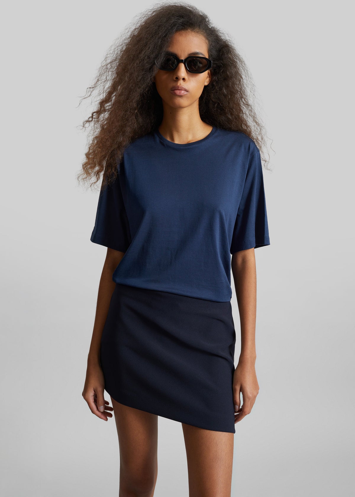 Harper Soft Organic T-Shirt - Navy β view 3 of 8
