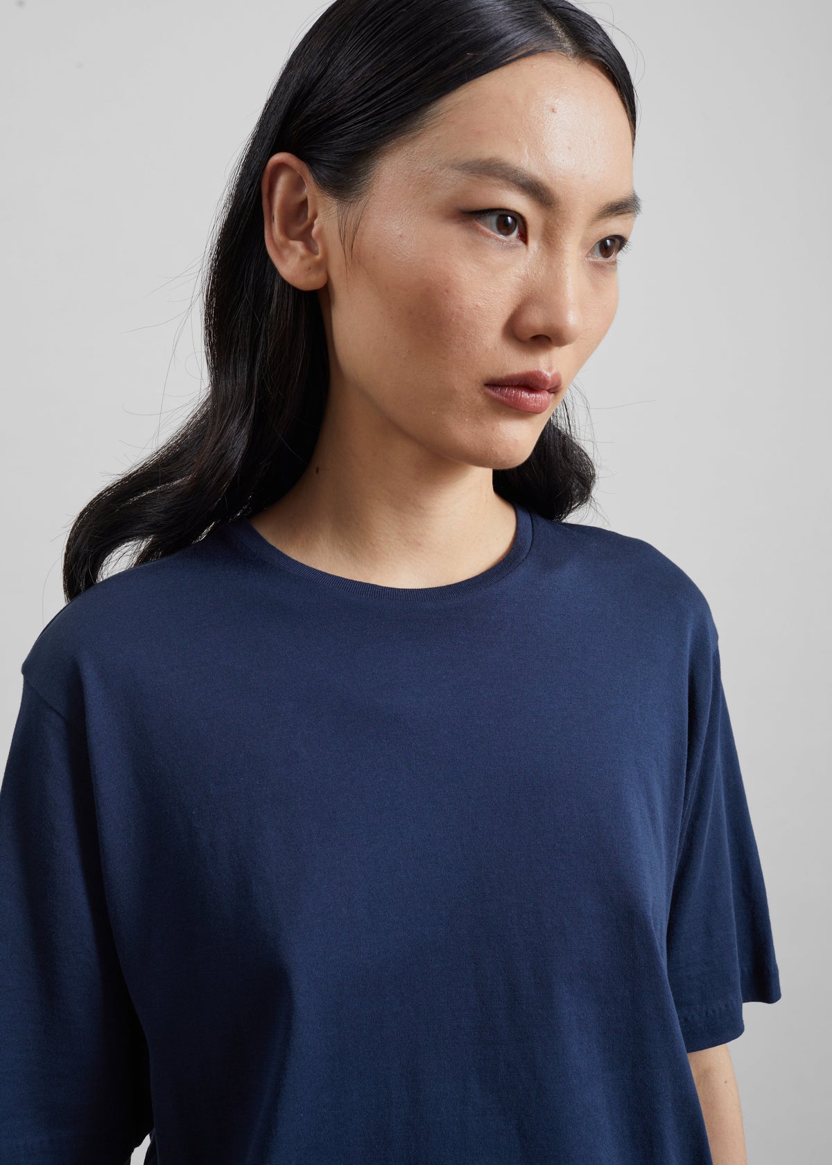 Harper Soft Organic T-Shirt - Navy β view 2 of 8