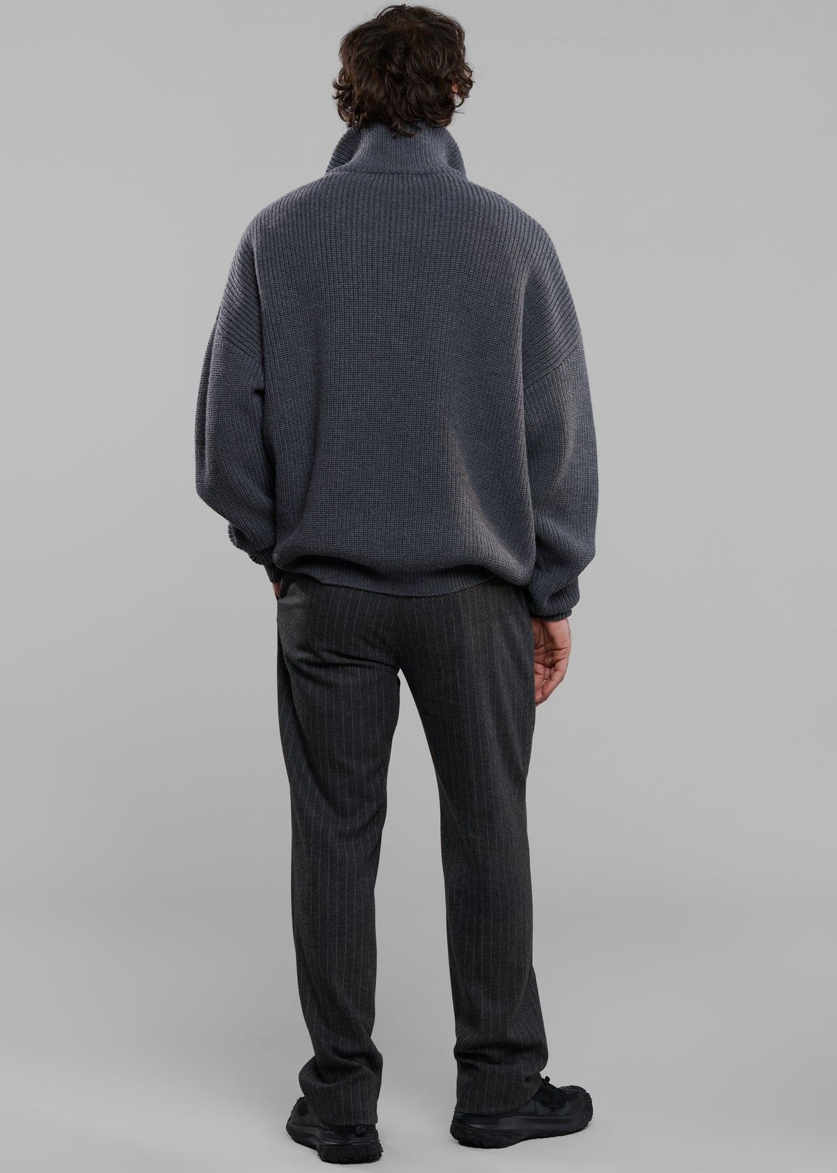 Harrison Quarter Zip Jumper - Grey Melange β view 8 of 9