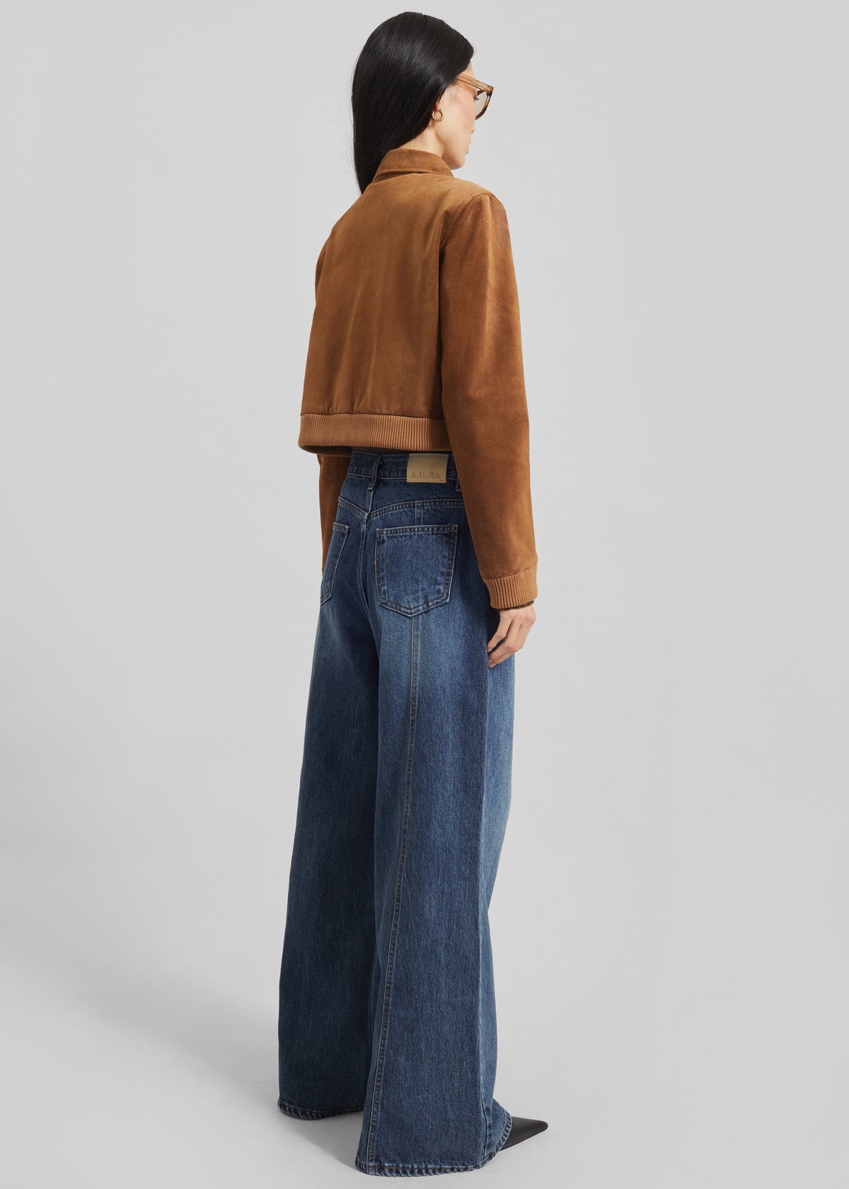 Hartford Suede Short Jacket - Dark Camel β view 7 of 8