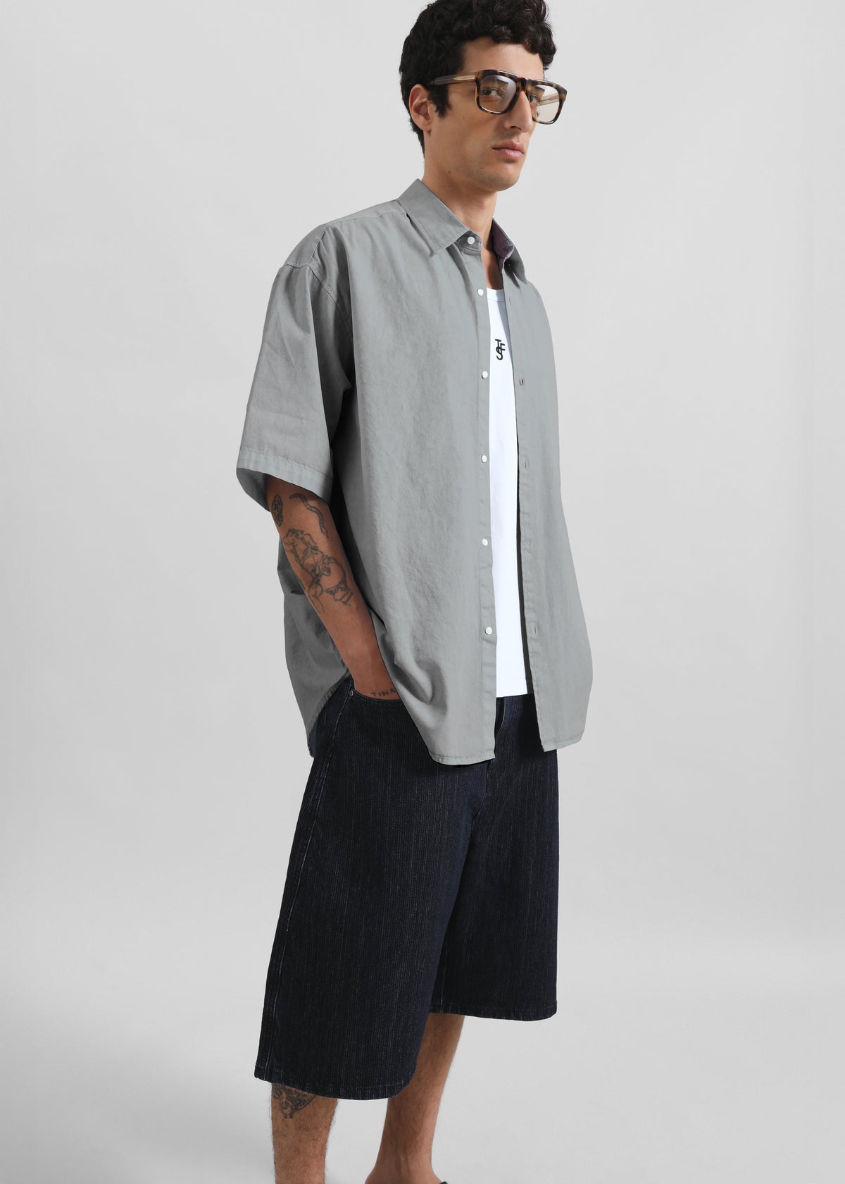 Havre Button Down Shirt - Light Grey β view 4 of 6