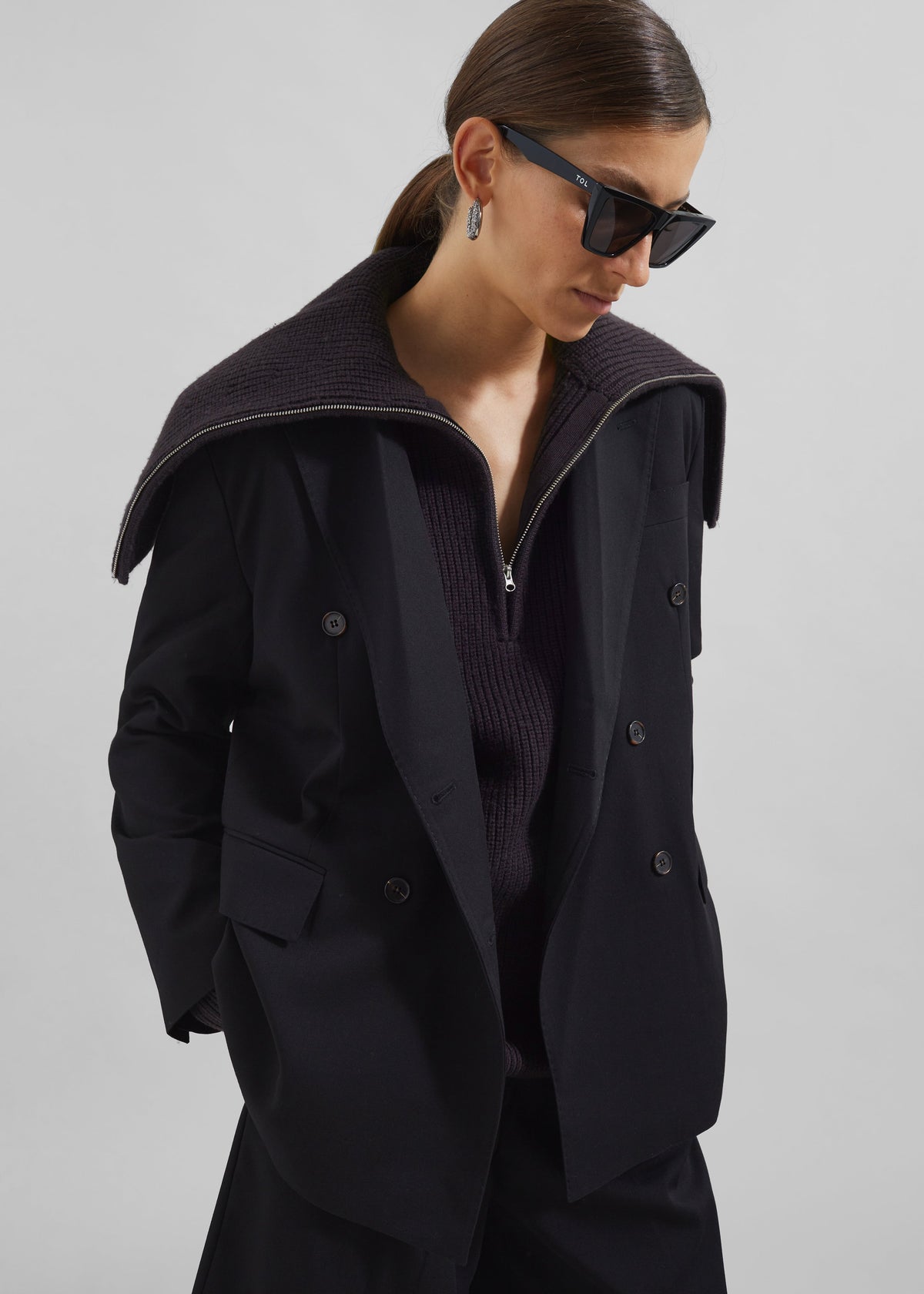Hazel Oversized Wool Jumper - Dark Plum β view 4 of 11