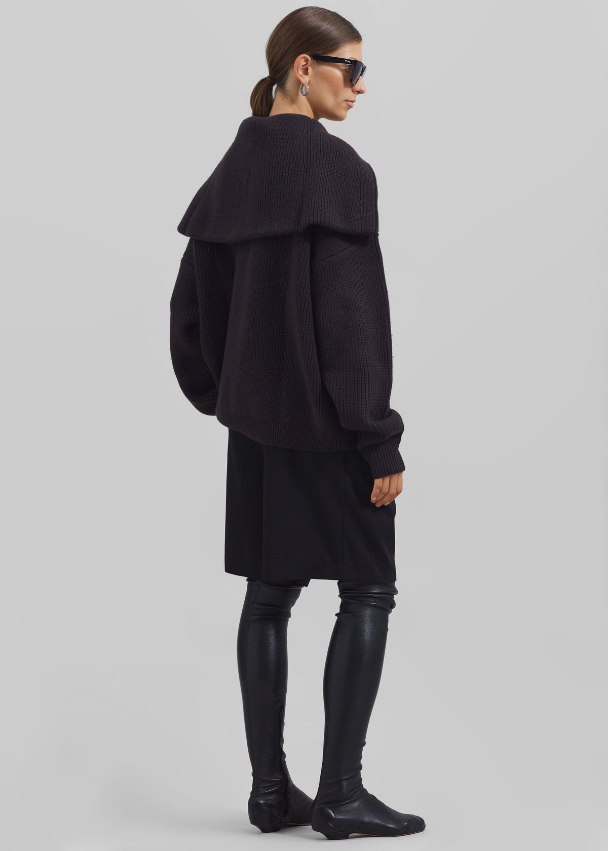 Hazel Oversized Wool Jumper - Dark Plum β view 11 of 11