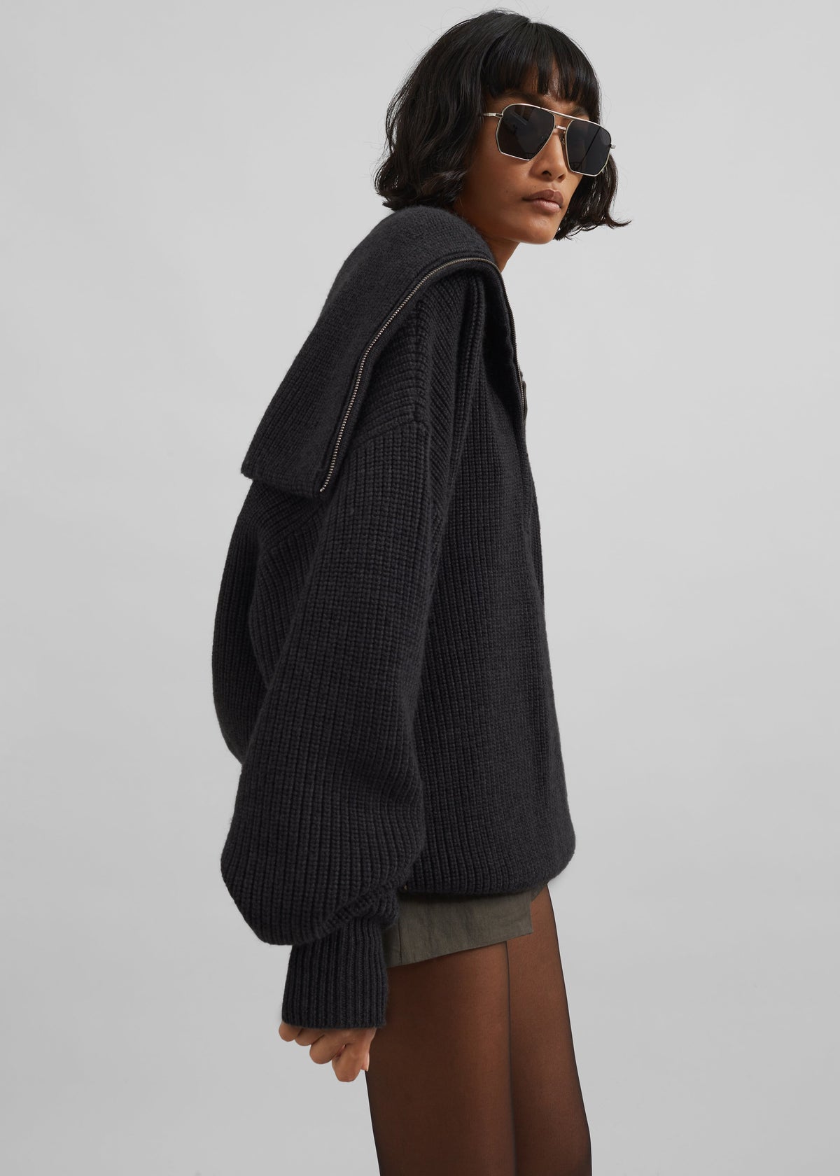 Hazel Oversized Wool Jumper - Dark Grey β view 7 of 17
